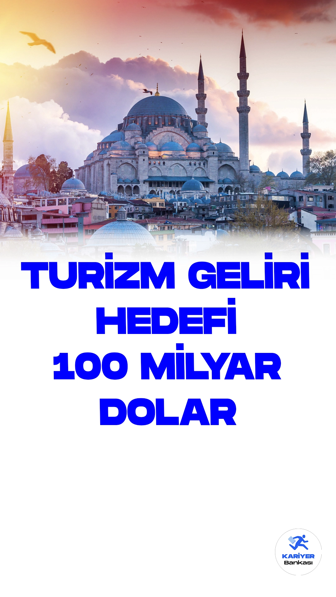 Türkiye'nin Turizm Gelirinin 2028'de 100 Milyar Doları Olması Hedefleniyor.Türkiye, turizm sektöründe büyük hedeflere doğru ilerliyor. 12. Kalkınma Planı (2024-2028), Cumhurbaşkanı Recep Tayyip Erdoğan'ın onayının ardından TBMM'ye sunuldu ve bu planla birlikte 2028 yılına dair hedefler belirlendi. Türkiye'nin turizm geliri 2028'de 100 milyar doları aşmayı, ziyaretçi sayısının ise 82,3 milyonu bulmayı amaçlıyor.