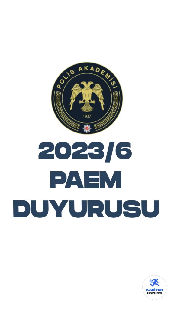 2023/6 PAEM Mülakat Sınav Merkezi ve Tarihleri Açıklandı. İçişleri Bakanlığı Emniyet Genel Müdürlüğü Polis Akademisi Başkanlığı web sayfası üzerinden yayımlanana duyuruda, 2023 yılı 6.Dönem PAEM lisans mezunu mülakat sınavına katılacak adayların sınav merkezi ve tarihlerinin açıklandığı aktarıldı.