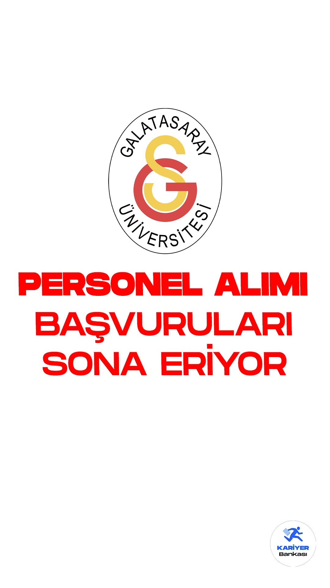 Galatasaray Üniversitesi personel alımı başvurularında son saatlere girildi. Cumhurbaşkanlığı SBB'de yayımlanan duyuruya göre, Galatasaray Üniversitesine destek personeli( temizlik görevlisi, bahçıvan, boyacı, elektrikçi) ve büro personeli ünvanlarında sözleşmeli personel alınacak Başvurular bugün (12 Ekim 2023) sona erecek.