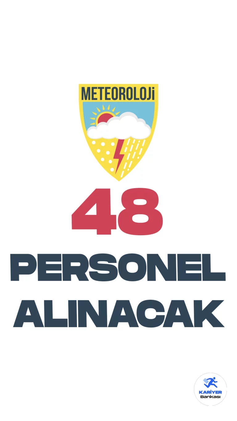 Meteoroloji Genel Müdürlüğü (MGM )48 Personel Alımı Yapacak. Cumhurbaşkanlığı Strateji ve Bütçe Başkanlığı Kamu İlan sitesinde yayımlanan duyuruda, MGM'ye destek personeli(temizlik görevlisi, şoför), koruma ve güvenlik görevlisi ünvanlarında olmak üzere sözleşmeli personel alımı yapılacağı aktarılırken, başvuruların 30 Ekim itibarıyla alınacağı kaydedildi. Başvuru yapacak adayların şartları taşıması gerekmektedir.