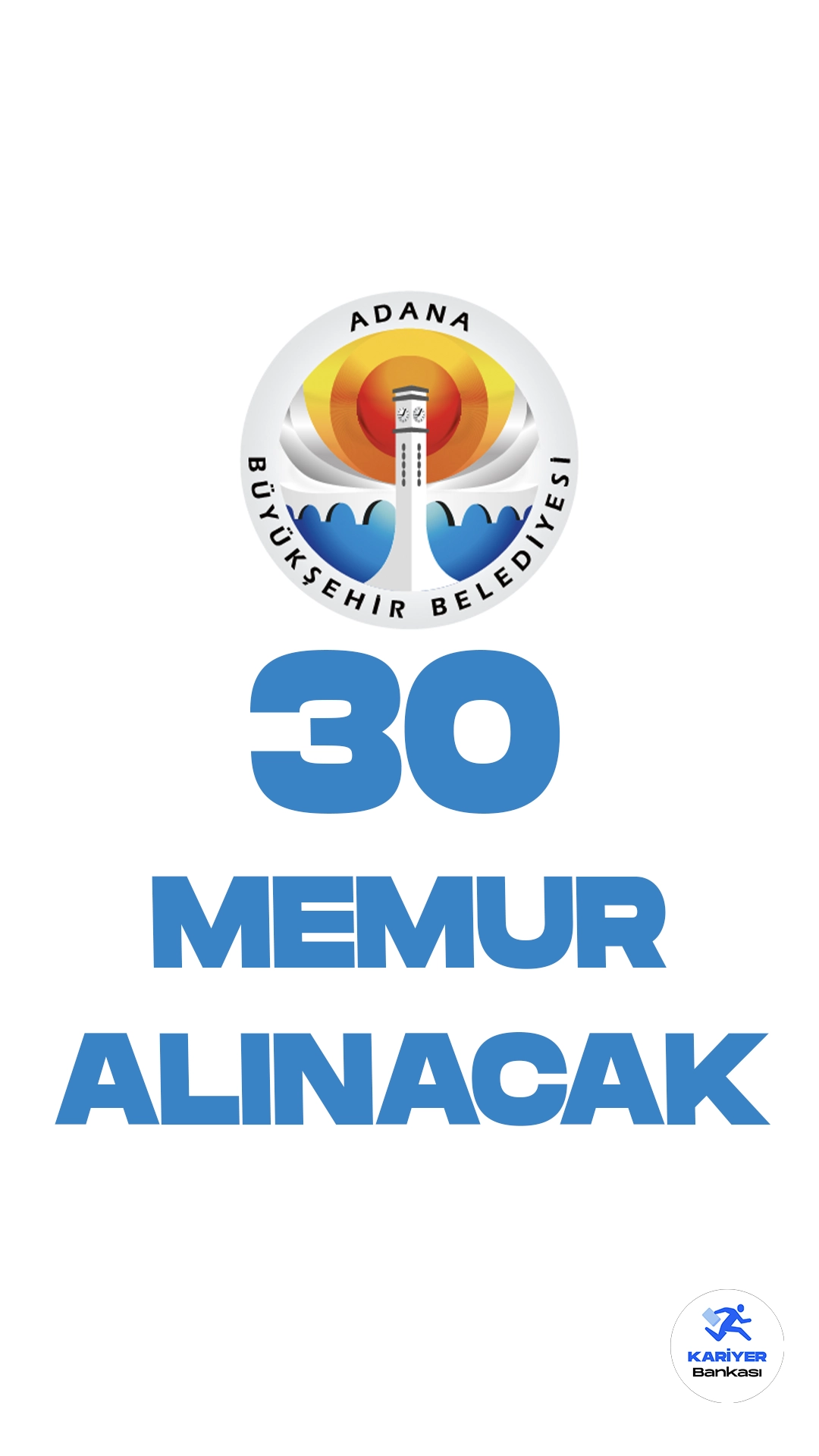 Adana Büyükşehir Belediyesi memur alımı yapacağını duyurdu. Cumhurbaşkanlığı Strateji ve Bütçe Başkanlığı Kamu ilan sitesinde yayımlanan duyuruya göre, Adana Büyükşehir Belediyesi kadın-erkek adaylar arasından 30 zabıta memuru alacak.