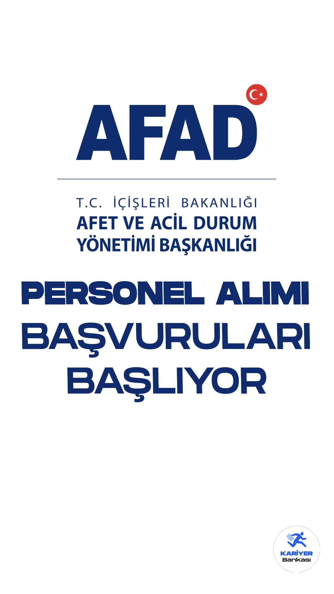 AFAD 215 Personel Alımı Başvuruları 9 Ekim'de Başlıyor. İçişleri Bakanlığı Afet ve Acil Durum Yönetimi Başkanlığı personel alımı için başvuru süreci başlıyor.Resmi Gazete’de yayımlanan duyuruya göre, AFAD’a sınavla 215 arama ve kurtarma teknisyeni alımı yapılacak. Başvuru yapacak adayların sınava katılma şartlarını sağlaması gerekmektedir.