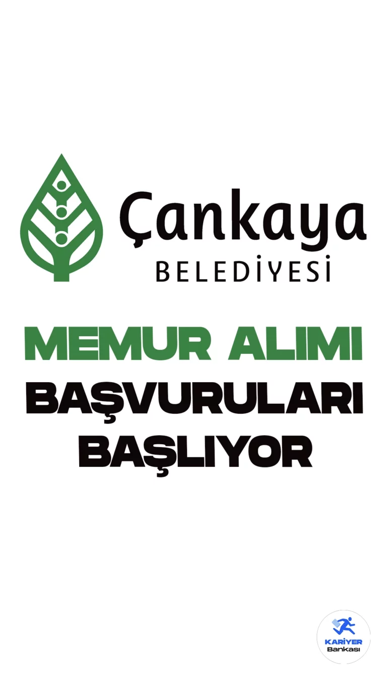 Çankaya Belediyesi 45 Memur Alımı Başvuruları Başlıyor. Cumhurbaşkanlığı Strateji ve Bütçe Başkanlığı Kamu İlan sitesinde yayımlana duyuruya göre, Çankaya(Ankara) Belediyesi VHKİ, veznedar, tahsildar, memur, çocuk gelişimcisi, hizmetli ve zabıta memuru ünvanlarında 45 memur alımı yapacak.Başvuru yapacak adayların genel ve özel şartları sağlaması gerekmektedir.