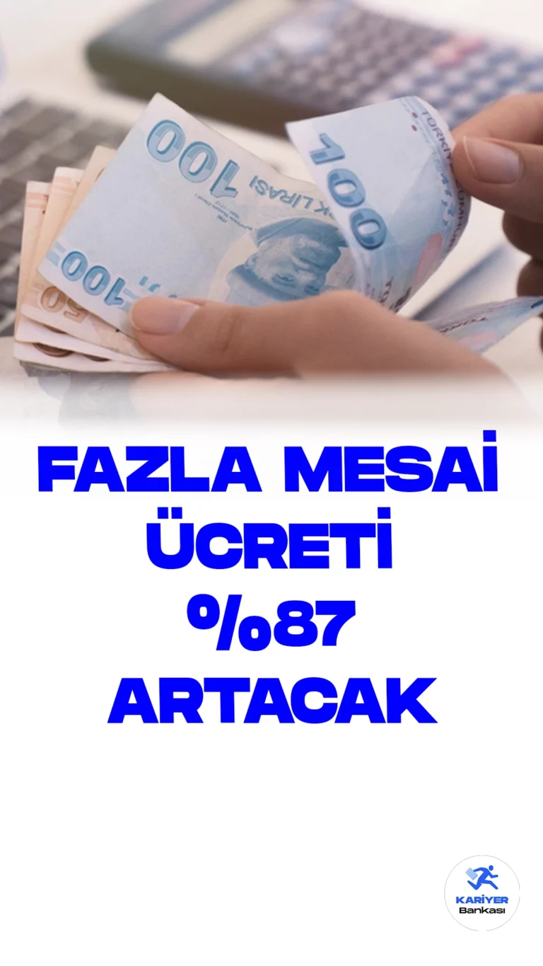 Devlet Memurlarının Fazla Mesai Ücreti 2024 Yılında Yüzde 87 Artacak.2024 yılı itibariyle devlet memurlarının saat başına fazla mesai ücretleri, %87 artışla 10 lira 10 kuruşa yükselecek. Bu önemli değişiklik, 2024 yılı Merkezi Yönetim Bütçe Kanunu Teklifi'ne göre gerçekleşecek.