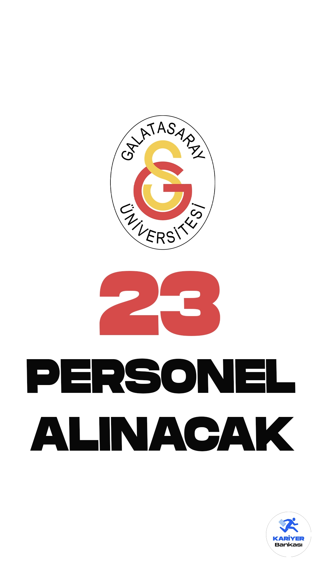Galatasaray Üniversitesi 23 Personel Alımı Başvuruları Sürüyor. İlgili alım duyurusuna göre, Galatasaray Üniversitesine destek personeli( temizlik görevlisi, bahçıvan, boyacı, elektrikçi) ve büro personeli pozisyonları için sözleşmeli personel alımı yapılacak. Başvurular 12 Ekim 2023 tarihine kadar sürecek. 