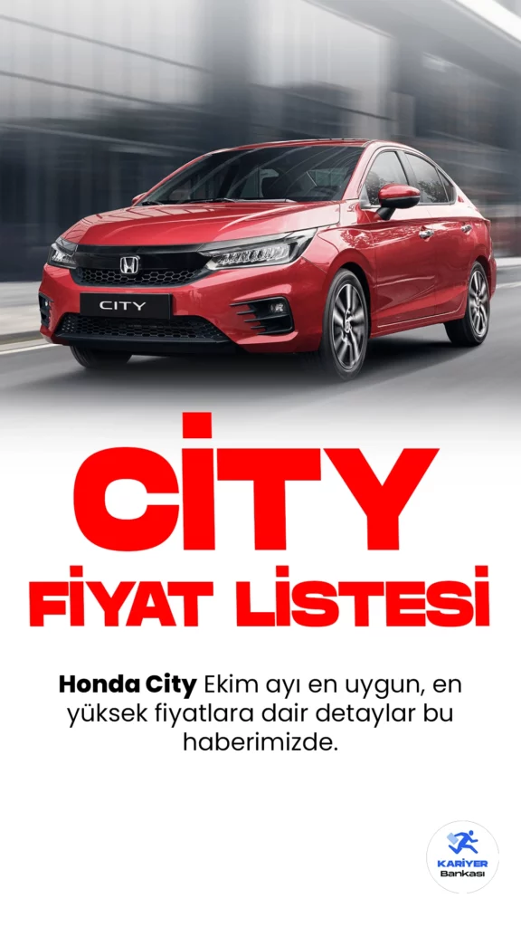 Honda City Ekim 2023 Fiyat Listesi Yayımlandı.Honda City yenilenen tasarımıyla dikkat çekerek, artırılmış teknolojik özellikleriyle de öne çıkıyor. Şehir içi kullanım için ideal boyutlarda olan City, artık elektrikli versiyonlarıyla da tüketicilere sunulacak. Yüksek performans ve çevre dostu özellikleri bir araya getiren elektrikli seçenekler, sıfır emisyon ve ekonomik sürüş vaat ediyor. Yenilikçi iç mekan tasarımı, geniş ve kullanışlı bagaj hacmi ile de beğeni topluyor. Honda City'nin bu yeni dönemi, sürücülere modern bir sürüş deneyimi vadediyor. Araç, yakın zamanda dünya çapında satışa sunulacak.
