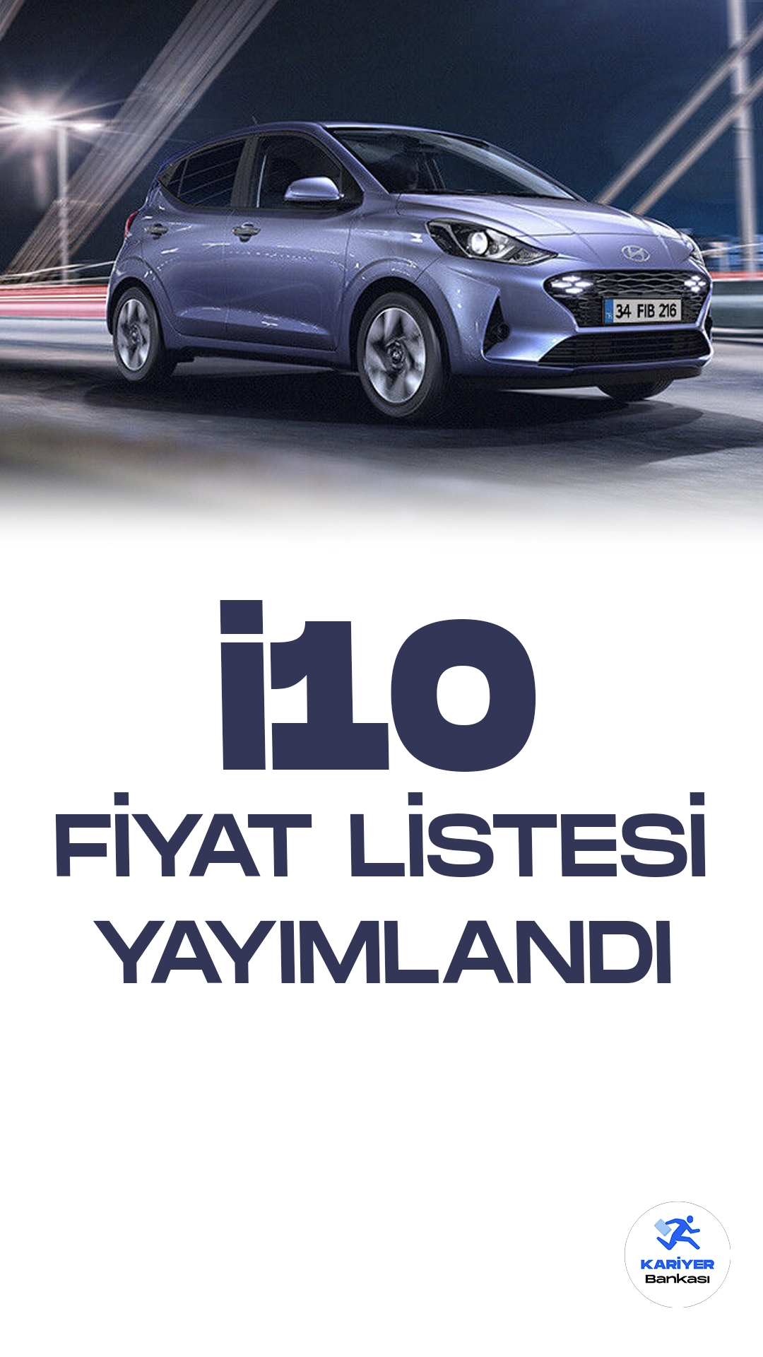 Hyundai i10 Fiyat Listesi Yayımlandı!Hyundai, kompakt sınıftaki iddialı modeli i10'u yenileyerek otomobilseverlerin karşısına çıkıyor. Yeni Hyundai i10, şık tasarımı ve gelişmiş teknolojik özellikleriyle dikkat çekiyor. Yeniden tasarlanan ön ızgara ve farlar, aracın modern ve dinamik bir görünüme sahip olmasını sağlıyor.