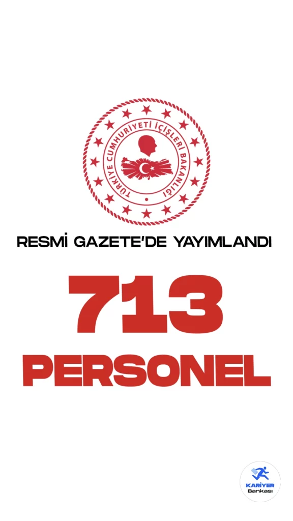 İçişleri Bakanlığına 713 Kadro İhdas Edildi. Cumhurbaşkanı Recep Tayyip Erdoğan’ın onayıyla İçişleri Bakanlığına 713 kadro ihdası gerçekleştirildi.Bakanlık ve Bazı Kamu Kurum ve Kuruluşlarına kadro ihdas edilmesine ilişkin Cumhurbaşkanı Kararnamesi Resmi Gazete’nin 19 Ekim 2023 tarihli sayısında yayımlanarak yürürlüğe girdi.İlgili karara göre, İçişleri Bakanlığı merkez ve taşra teşkilatı için 713 personel alımı yapacağı görülüyor. İçişleri Bakanlığı 713 personel alımı yapılması planan kadro dağılımına dair detaylar bu haberimizde.