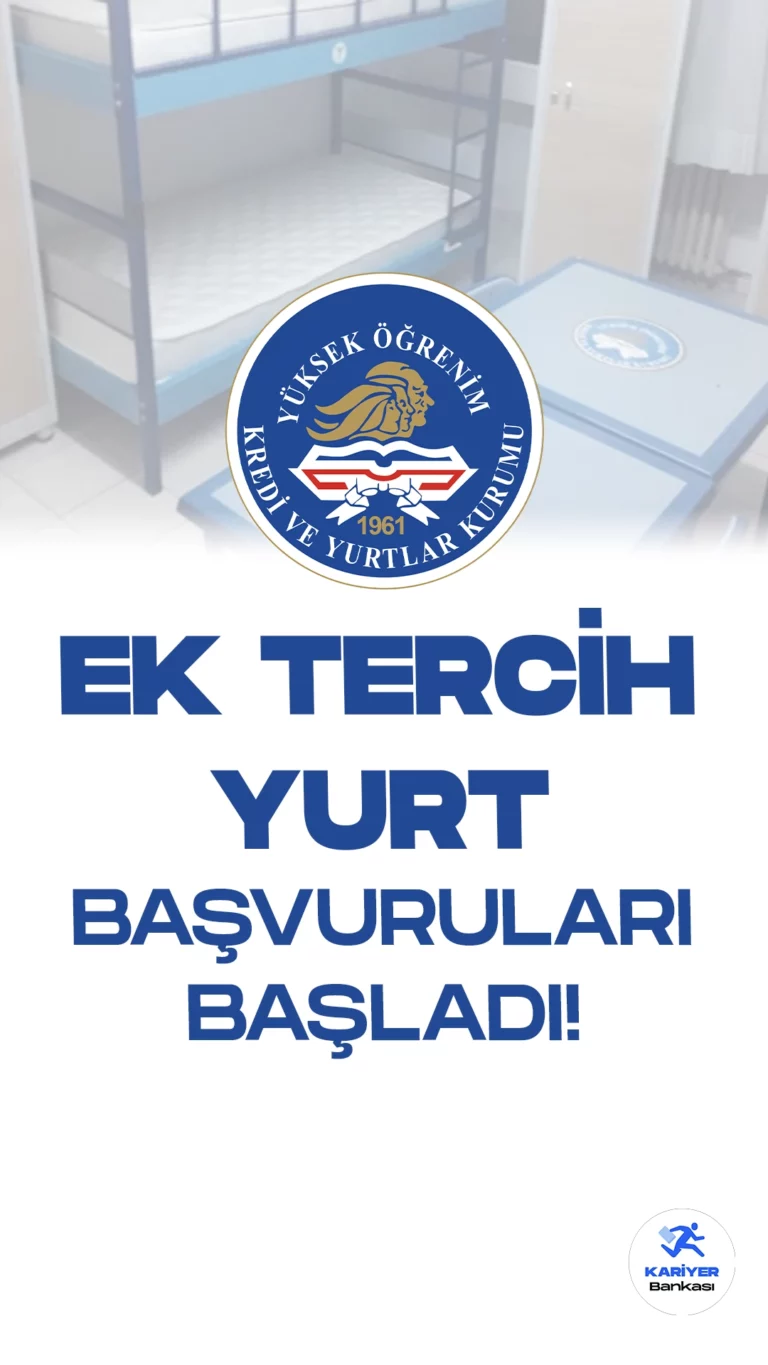 KYK Ek Tercih Yurt Başvurular Başladı. Gençlik ve Spor Bakanlığı sosyal medya hesabı üzerinden Kredi ve Kurumu (KYK) ek tercih yurt başvurularının başladığını duyurdu. GSB resmi sayfasından yayımlanan duyuruda, "Yatay Geçiş, Dikey Geçiş, Yüksek Lisans, Doktora, Ek Kontenjan, Özel Yetenek Öğrencileri için; Yurt Başvuruları Başladı!" ifadeleri yer aldı. KYK ek tercih yurt başvuruları 5 Ekim 2023 tarihinde sona erecek.
