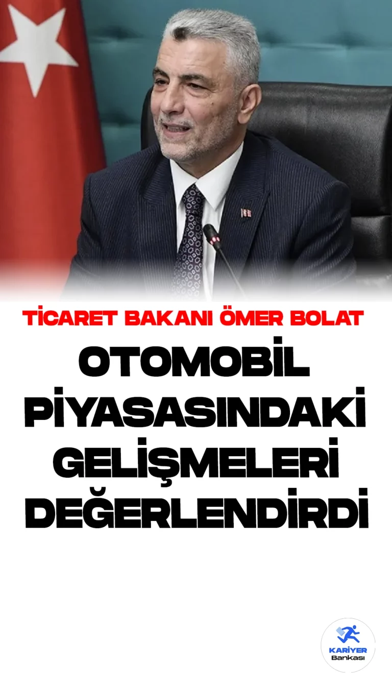 Ticaret Bakanı Ömer Bolat, Otomobil Piyasasındaki Gelişmeleri Değerlendirdi.Ticaret Bakanı Ömer Bolat, otomobil piyasasındaki son gelişmeler hakkında önemli açıklamalarda bulundu. Bakan Ömer Bolat, otomobil piyasasıyla ilgili, "İkinci elde fiyatlarda yüzde 15'e varan düşüşler var, aslında bu devam edecek. Birinci el sıfır araçlarda da yüzde 15, 20'ler arasında kampanyalarla indirimler yapılıyor." dedi.