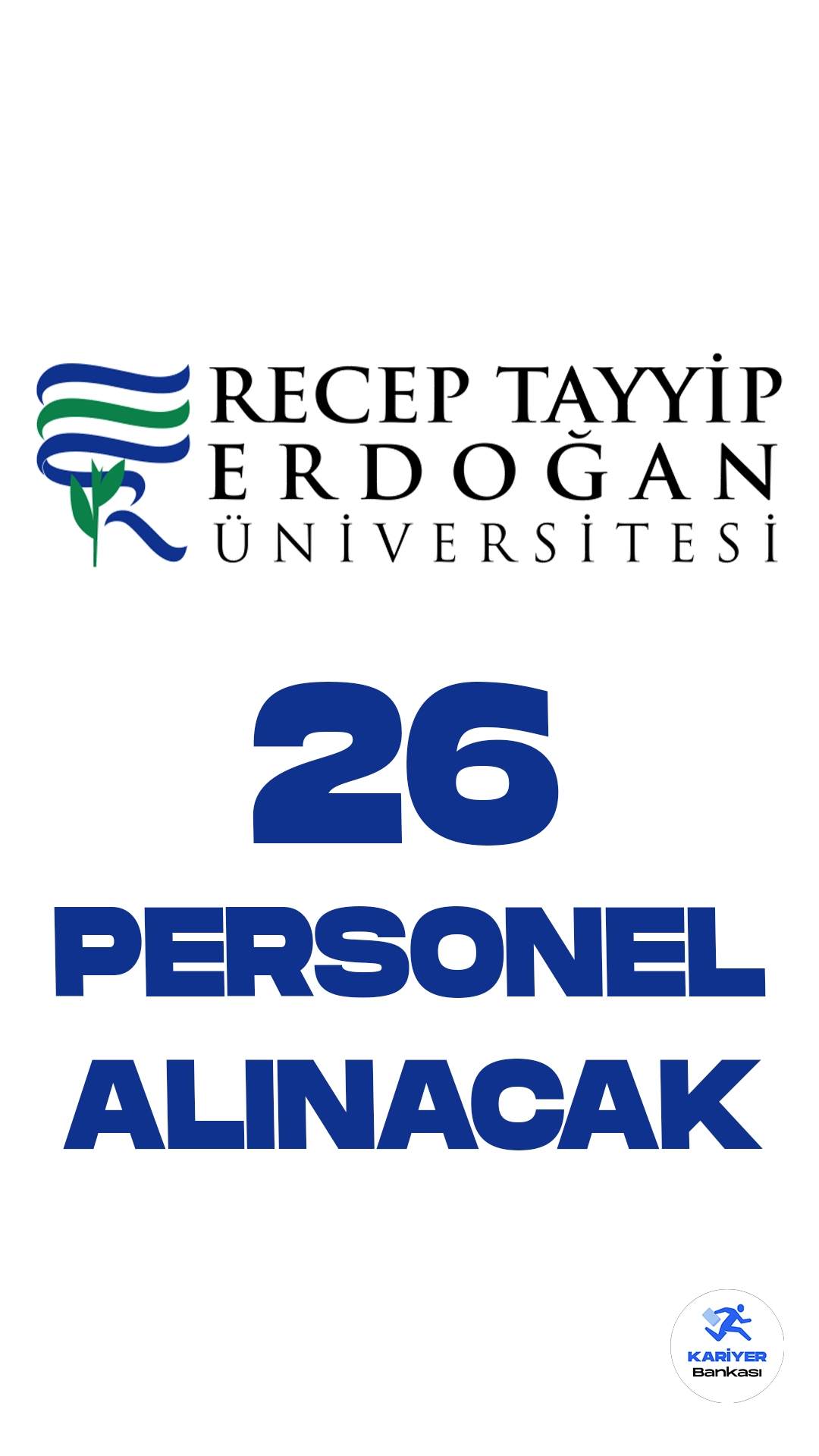 RTEÜ 26 Sözleşmeli Personel Alımı Yapacak. Recep Tayyip Erdoğan Üniversitesi personel alımı duyurusu yayımladı. Resmi Gazete'de yayımlanan duyuruya göre, RTEÜ'ye büro personeli ve destek personeli(temizlik görevlisi) ünvanlarında sözleşmeli personel alımı yapılacak. Başvurular 13 Ekim itibarıyla alınacak. Başvuru yapacak adayların genel ve özel şartları taşıması gerekmektedir.