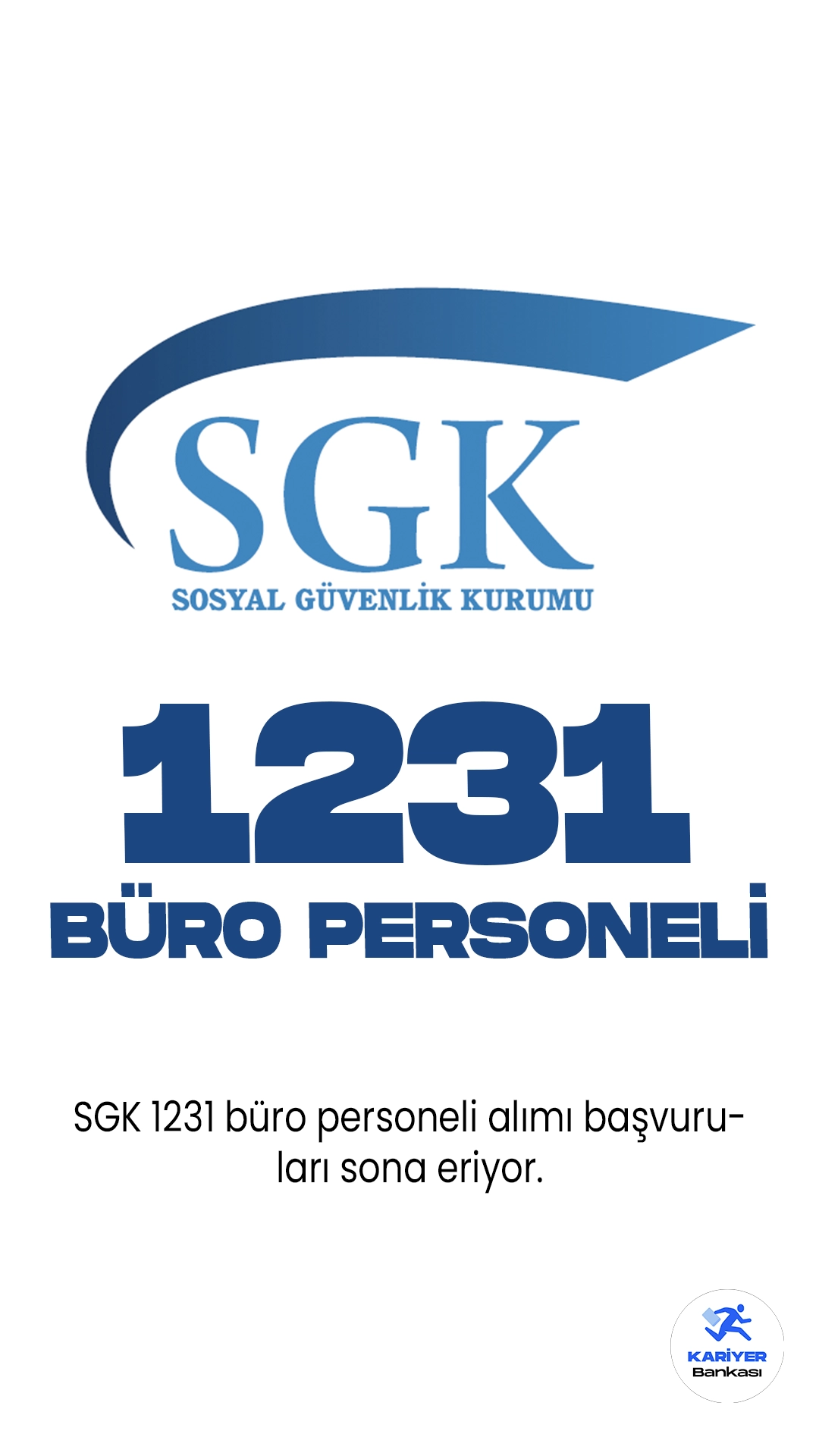 SGK 1231 Büro Personeli Alımı Başvuruları Sona Eriyor. KPSS 2023/6 ile Sosyal Güvenlik Kurumu (SGK) sözleşmeli personel alımı için tercih işlemlerinde sona gelindi. Başvurular yarın(11 Ekim) sona erecek. Tercih kılavuzuna göre ön lisans ve lisans mezunu adaylar arasından olmak üzere toplamda 1231 büro personeli alımı yapılacak.