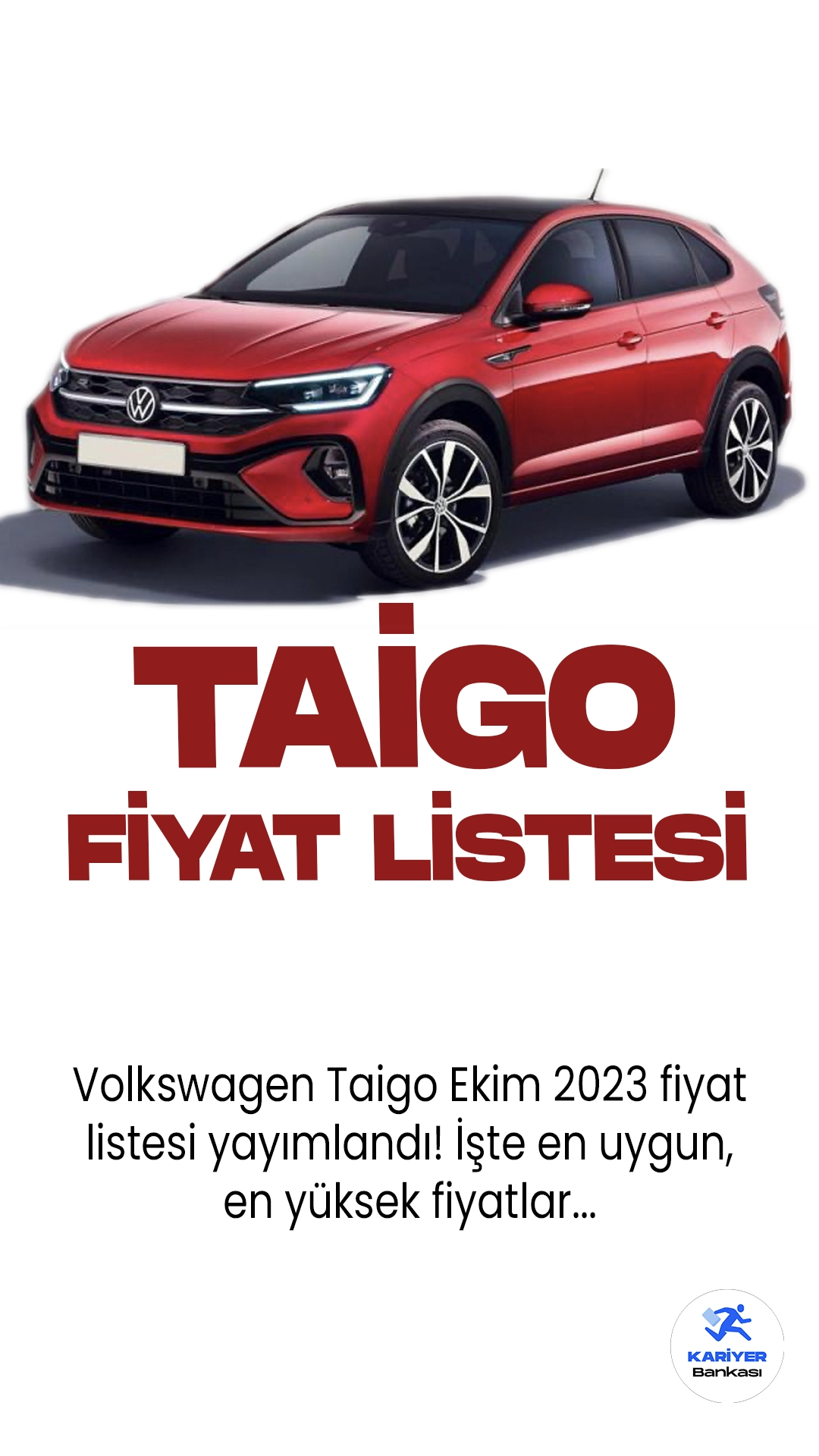 Volkswagen Taigo Ekim 2023 Fiyat Listesi Yayımlandı!Volkswagen, yeni modeli Taigo ile kompakt SUV pazarına iddialı bir giriş yapıyor. Taigo, şık tasarımı, güçlü performansı ve özellik dolu iç mekanıyla dikkat çekiyor. İsmi Brezilya kökenli olan Taigo, aynı coğrafyada üretiliyor ve Güney Amerika'da büyük ilgi görüyor. Türkiye'ye özel versiyonları da sunulacak Taigo, çeşitli motor seçenekleri ve donanım paketleriyle müşterilere farklı seçenekler sunuyor.