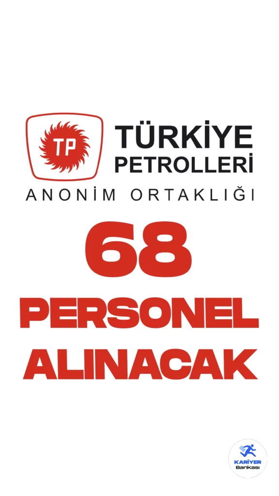 Türkiye Petrolleri Anonim Ortaklığı (TPAO) personel alımı duyurusu yayımlandı. Cumhurbaşkanlığı SBB'de yayımlanan duyuruya göre, TPAO'ya mühendis, avukat ve uzman yardımcısı ünvanlarında olmak üzere 68 personel alımı yapılacak.Başvuru yapacak adayların genel ve özel şartları dikkatle incelemesi gerekmektedir.