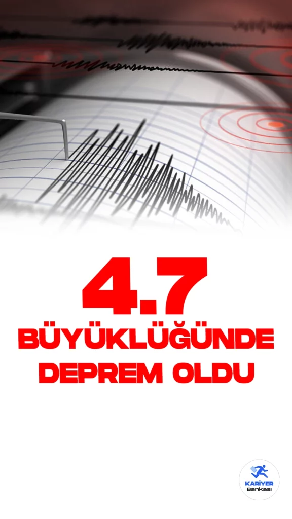 Van'da 4.7 Büyüklüğünde Deprem Oldu.İçişleri Bakanlığı Afet ve Acil Durum Yönetimi Başkanlığı Deprem Daire resmi sayfasından yayımlanan duyuruya göre, Van'da 4.7 büyüklüğünde deprem meydana geldi.