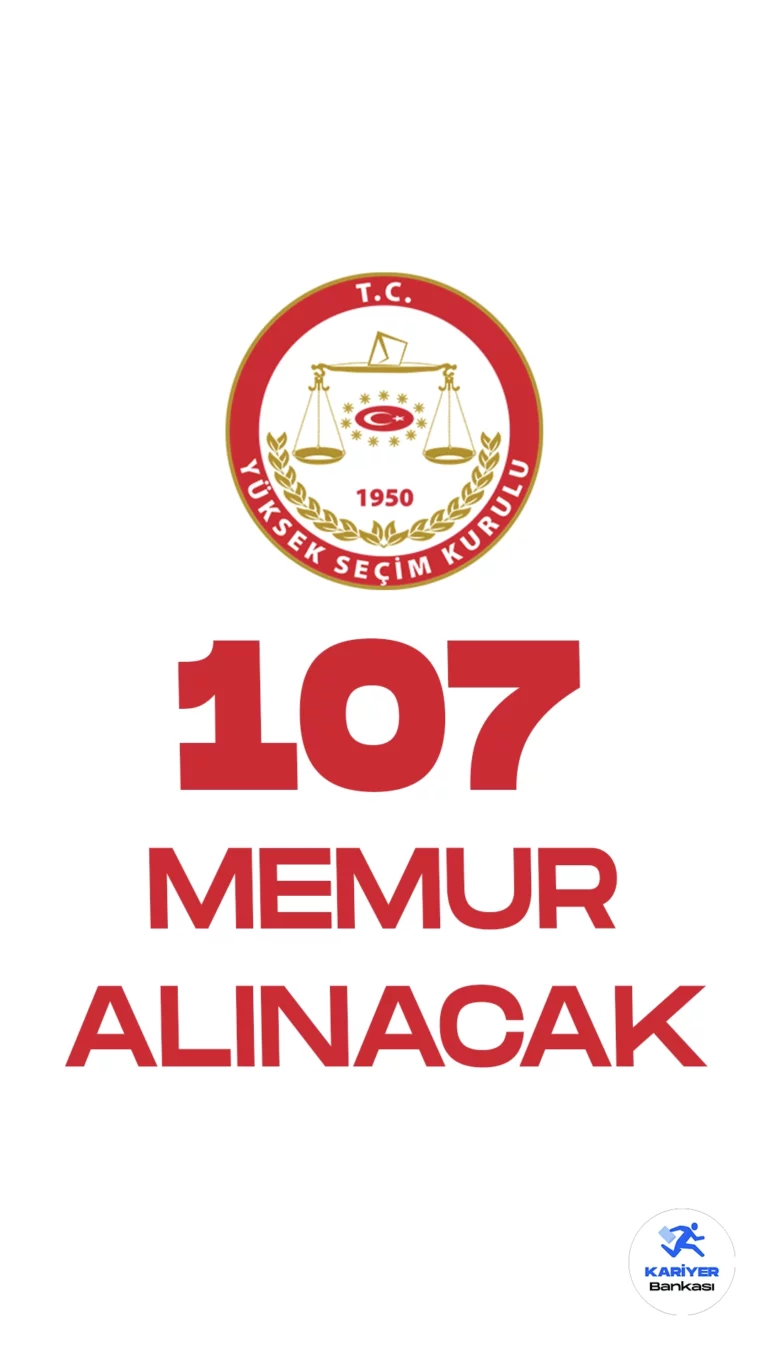 Yüksek Seçim Kurulu Başkanlığı (YSK) memur alımı duyurusu yayımlandı. Resmi Gazete ve Cumhurbaşkanlığı SBB'de yayımlanan duyuruya göre, YSK'nın merkez ve taşra teşkilatlarında görevlendirmek üzere sekreter, şoför, VHKİ, teknisyen, bekçi, hizmetli ve zabıt katibi ünvanlarında memur alımı yapılacak. Başvuru yapacak adayların belirtilen genel ve özel şartları dikkatle incelemesi gerekmektedir.