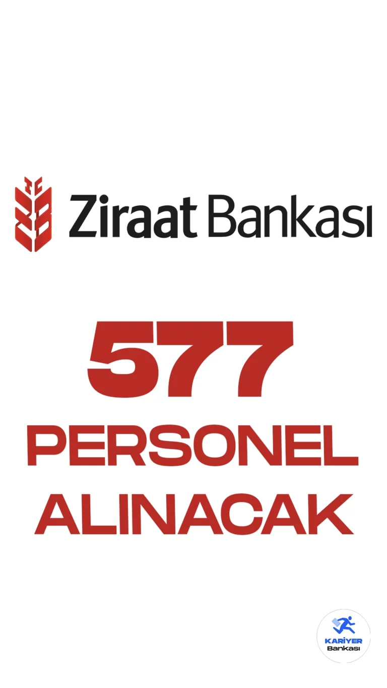 Ziraat Bankası 577 Personel Alımı Yapacak. Ziraat Bankası ve Ziraat Katılım personel alımı duyuruları yayımlandı. Bankaların resmi sayfasından yayımlanan duyurulara göre, Ziraat Bankası uzman yardımcısı, müfettiş yardımcısı ünvanlarında, Ziraat Katılım ise müfettiş yardımcısı, uzman yardımcısı, servis görevlisi ünvanlarında olmak üzere toplamda 577 personel alımı yapacak. Başvuru yapacak adayların genel ve özel şartları sağlaması gerekmektedir.