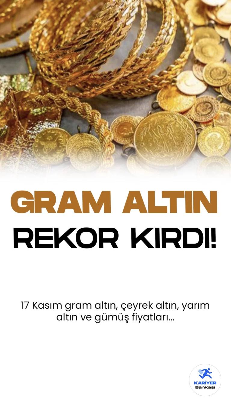 Gram Altın Rekor Kırdı! İşte 17 Kasım Altın ve Gümüş Fiyatları...Altın fiyatlarındaki hareketlilik sürüyor. Serbest piyasalarda gram altın 1.831,84 TL, çeyrek altın 3.041,60 TL’den işlem görürken, yarım altın 6.083,20 TL, tam altın 12.129,20 TL’den satılıyor.