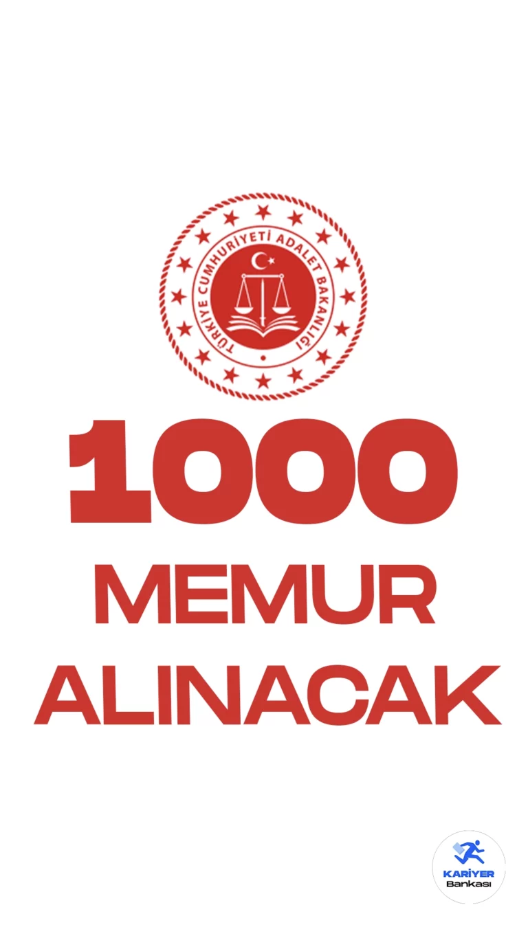 Adalet Bakanlığı 1000 Memur Alımı Yapacak. Adalet Bakanlığı memur alımı duyurusu yayımlandı.Adalet Bakanlığı Personel Genel Müdürlüğü resmi sayfasından yayımlanan duyuruda, 2023 dönemi için tespit edilen ihtiyaç durumuna göre Bakanlığımızca yazılı yarışma sınavı ve mülâkat ile 9-5 dereceli kadrolara;
