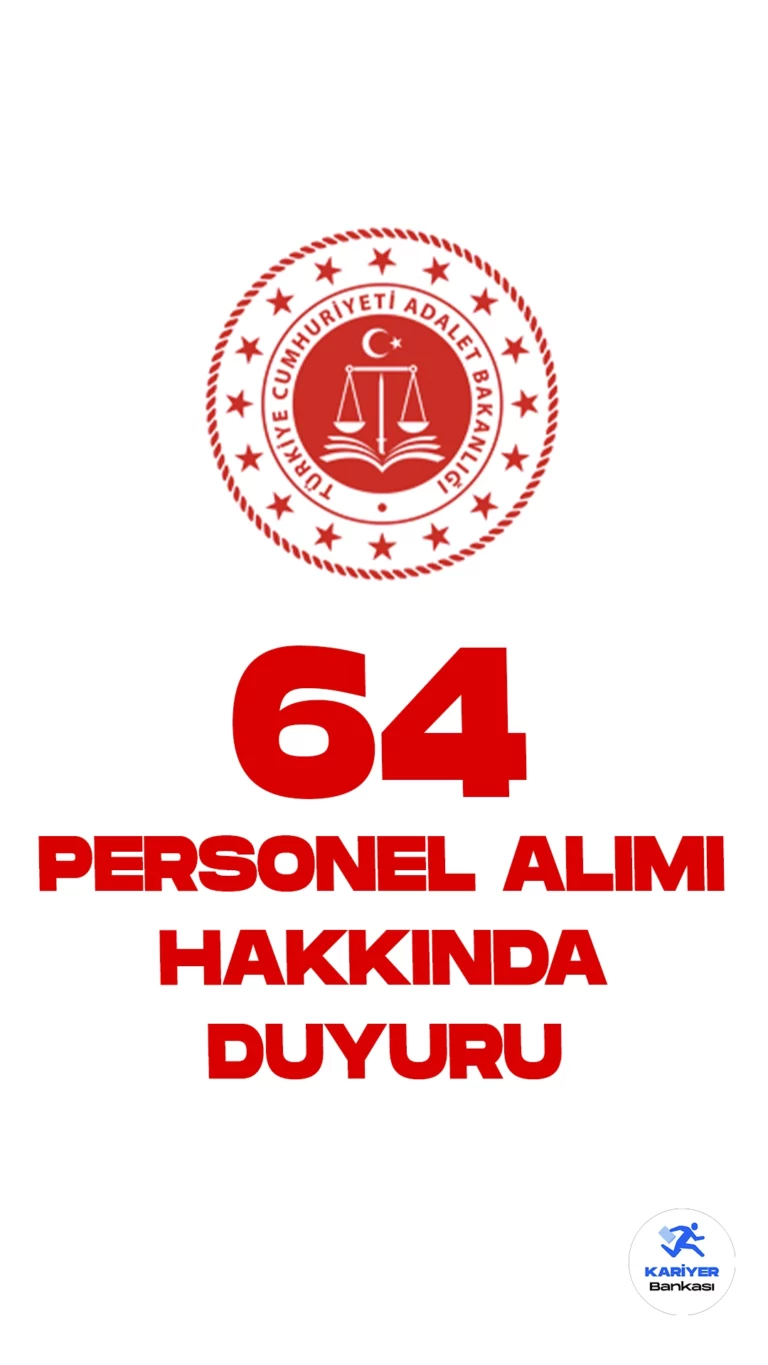 Adalet Bakanlığı 64 Personel Alımı Hakkında Duyuru Yayımlandı.Adalet Bakanlığı Personel Genel Müdürlüğü sayfası üzerinden yayımlanan duyuruda, bilişim personeli, çözümleyici ve mühendis alımının başvuru sonuçlarına ilişkin duyurunun yayımlandığı aktarıldı.