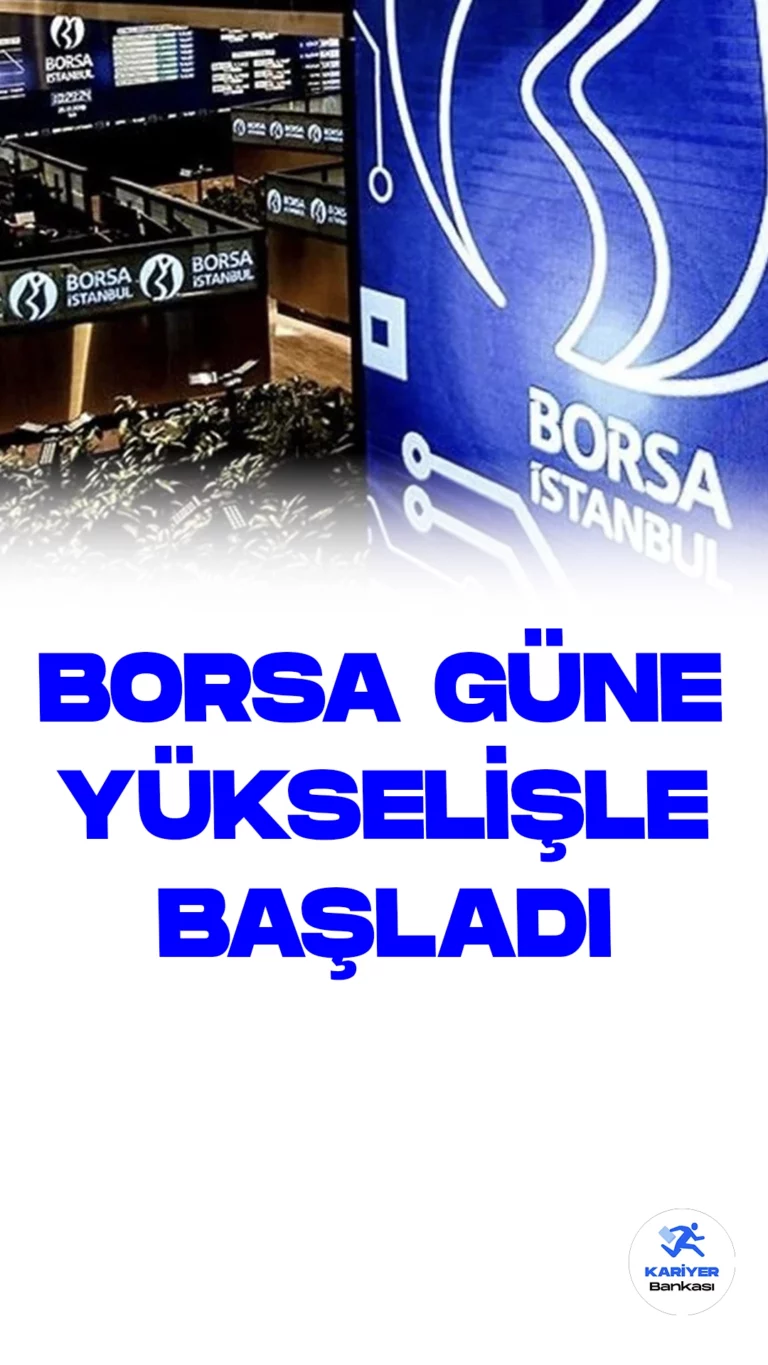 Borsa İstanbul'da BIST 100 Endeksi Güne Artışla Başladı.Bugün Borsa İstanbul'da BIST 100 endeksi, güne yüzde 0,44'lük bir artışla 7.601,37 puandan başladı. Açılışta, endeks önceki kapanışa göre 33,07 puan artarak ve yüzde 0,44 değer kazanarak 7.601,37 puana ulaştı.
