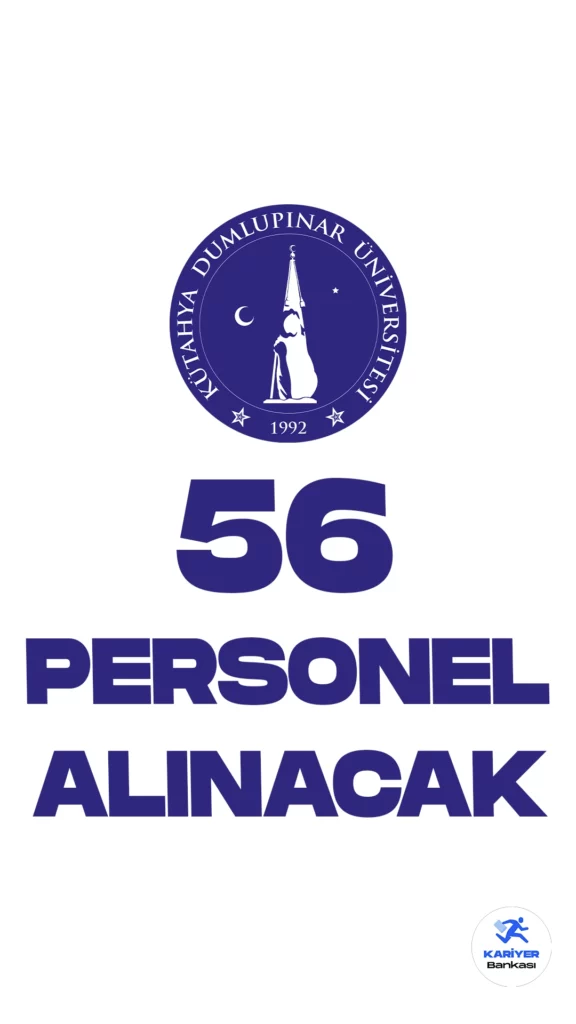 Kütahya Dumlupınar Üniversitesi (DPU) 56 Personel Alımı Başvuruları Sona Eriyor. Cumhurbaşkanlığı SBB’de yayımlanan duyuruya göre, Kütahya Dumlupınar Üniversitesine spor uzmanı, diyetisyen, programcı, tekniker(bilgisayar), teknisyen(bilgisayar), koruma ve güvenlik görevlisi, büro personeli, destek personeli(şoför, temizlik, bakım-onarım, havuz operatörü, kaloriferci, basit bakım, boyacı) ünvanlarında sözleşmeli personel alınacak. Başvurular yarın(27 Kasım) sona erecek.İşte şartlar ve kontenjan dağılımları...