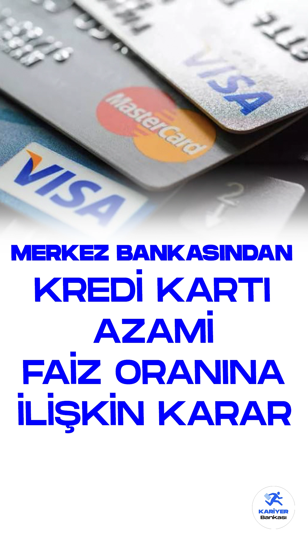 Türkiye Cumhuriyet Merkez Bankası, (TCMB) Kredi Kartı Azami Faiz Oranına İlişkin Karar.Türkiye Cumhuriyet Merkez Bankası, kredi kartı azami faiz oranları ve üye işyeri azami komisyon oranlarında Aralık ayında herhangi bir değişiklik yapmayacağını açıkladı. Banka tarafından yapılan duyuruda vurgulanan önemli detaylar şu şekilde: