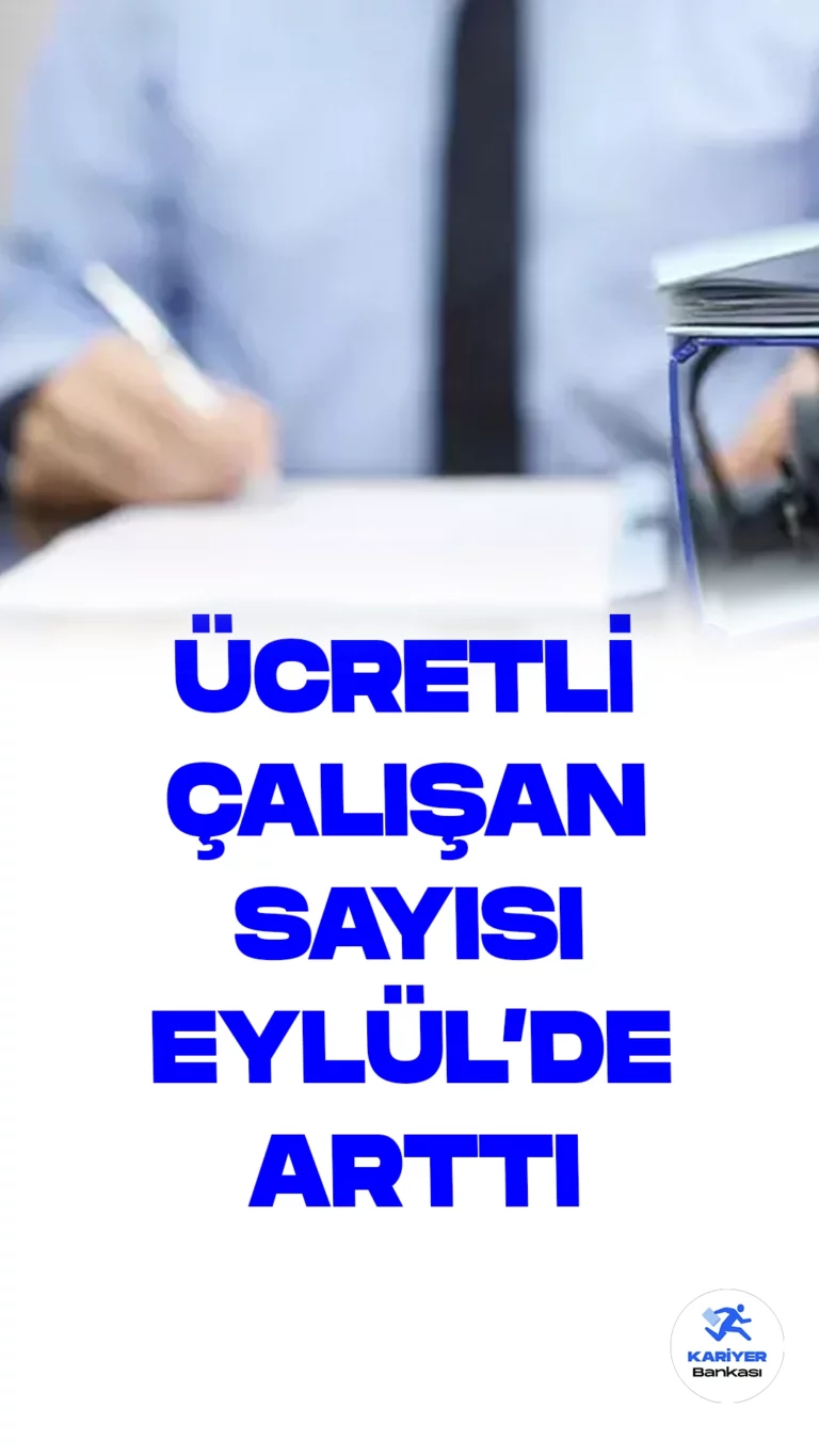 Sanayi, İnşaat ve Ticaret-Hizmet Sektörlerinde Ücretli Çalışan Sayısı Eylül Ayında Arttı.Eylül ayında Türkiye genelinde sanayi, inşaat ve ticaret-hizmet sektörlerinde ücretli çalışan sayısında geçen yılın aynı dönemine göre %3'lük bir artış yaşandı. Bu dönemde en dikkat çeken sektör ise sanayi oldu.