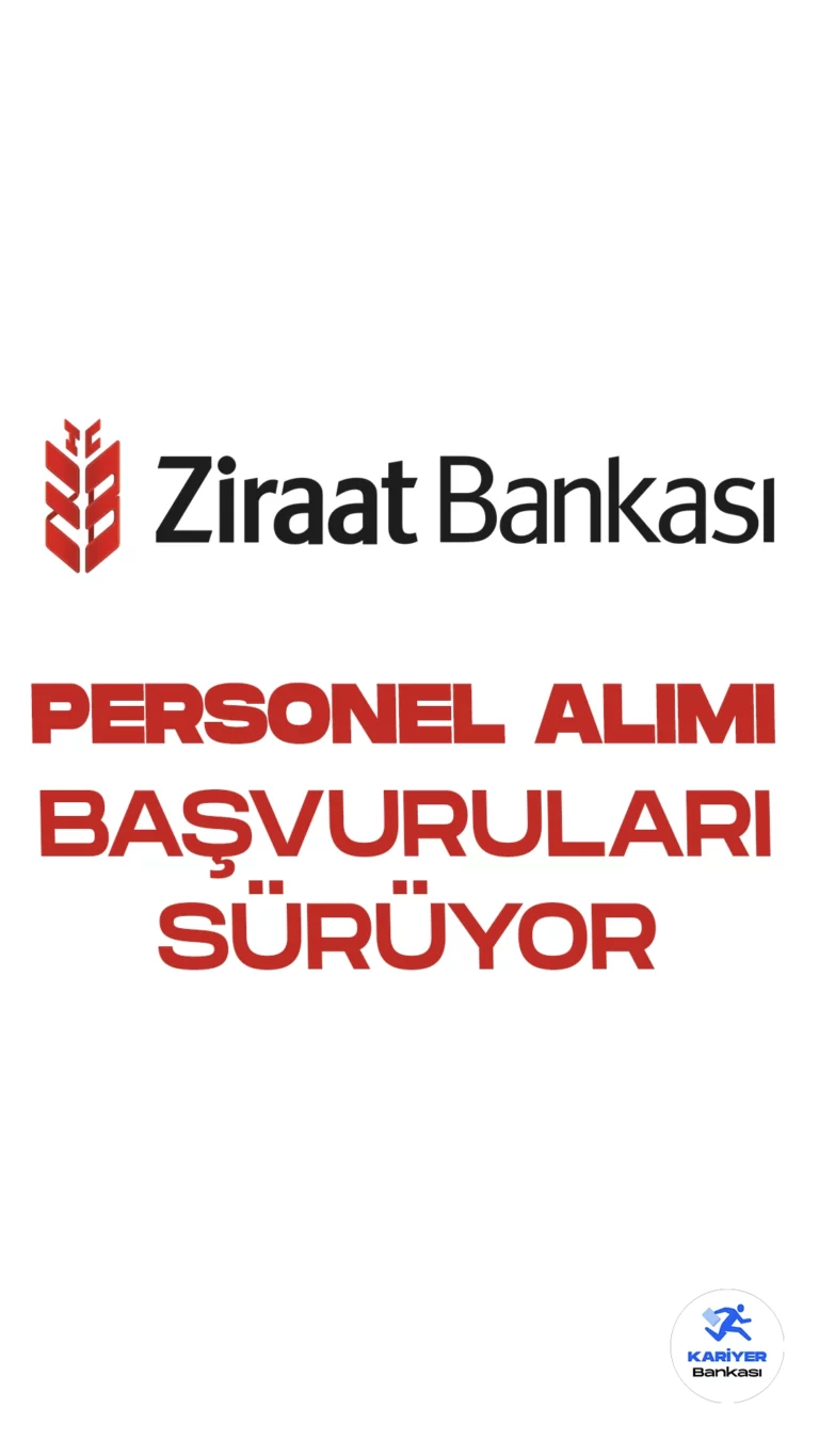 Ziraat Bankası 577 personel Alımı Başvuruları Sürüyor.Bankaların resmi sayfasından yayımlanan duyurularda, Ziraat Bankası uzman yardımcısı, müfettiş yardımcısı ünvanlarında, Ziraat Katılım ise müfettiş yardımcısı, uzman yardımcısı, servis görevlisi ünvanlarında olmak üzere 577 personel alımı yapılacağı aktarıldı. Başvuru işlemleri 10 Kasım'da sona erecek. Adayların belirtilen başvuru şartlarını dikkatle incelemesi gerekmektedir.