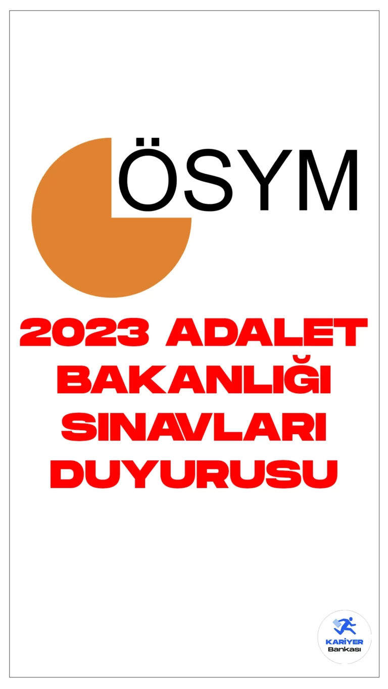 2023 Adalet Bakanlığı Sınavları Sınava Giriş Belgeleri Erişime Açıldı. ÖSYM sayfası üzerinden yayımlanan son dakika duyurusunda, 3-24 Aralık 2023 tarihlerinde uygulanacak olan 2023-Adalet Bakanlığı Adli Yargı Hâkim ve Savcı Yardımcılığı Yazılı Yarışma Sınavı (2023-Adli Yargı), 2023-Adalet Bakanlığı Avukatlar için Adli Yargı Hâkim ve Savcı Yardımcılığı Yazılı Yarışma Sınavı (2023-Adli Yargı-Avukat) ile 2023-İdari Yargı Hâkim Yardımcılığı Yazılı Yarışma Sınavı’na (2023-İdari Yargı) girecek adayların sınav giriş belgelerinin erişime açıldığı aktarıldı.