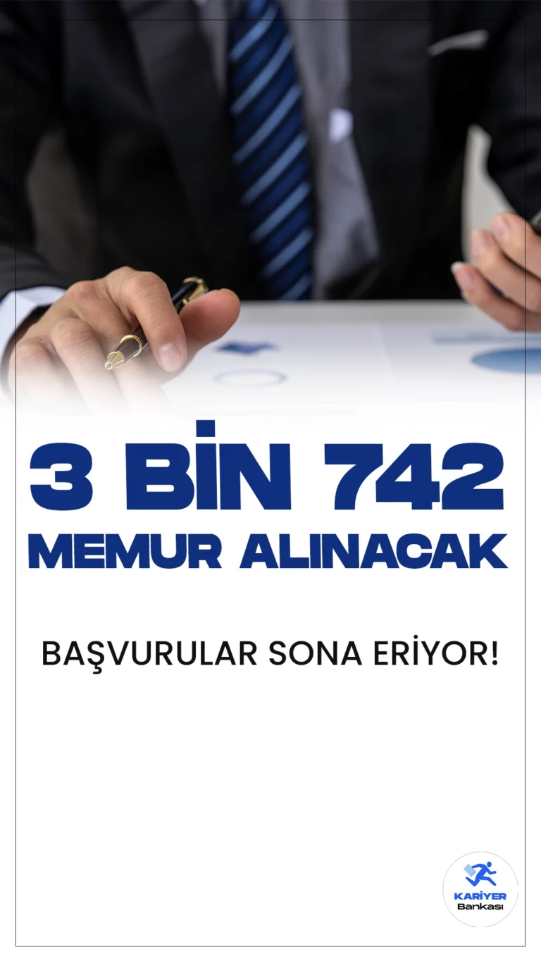 3 Bin 742 Memur Alımı Başvuruları Sona Eriyor!2022 KPSS ile memur alımları için 2023 yılı merkezi atamada ikinci tercih sürecinde sona gelindi.20 Aralık 2023 tarihinde  ÖSYM sayfasından yayımlanan KPSS 2023/2 kılavuzu ile başlayan mülakatsız 3 bin 742 memur alımı tercihleri, bugün(27 Aralık) saat 23:59'da sona erecek. Adayların tercih yaparken, belirtilen şartları, nitelik kodları ve mezuniyet istenen alanları dikkatle incelemesi gerektiği kaydedildi.