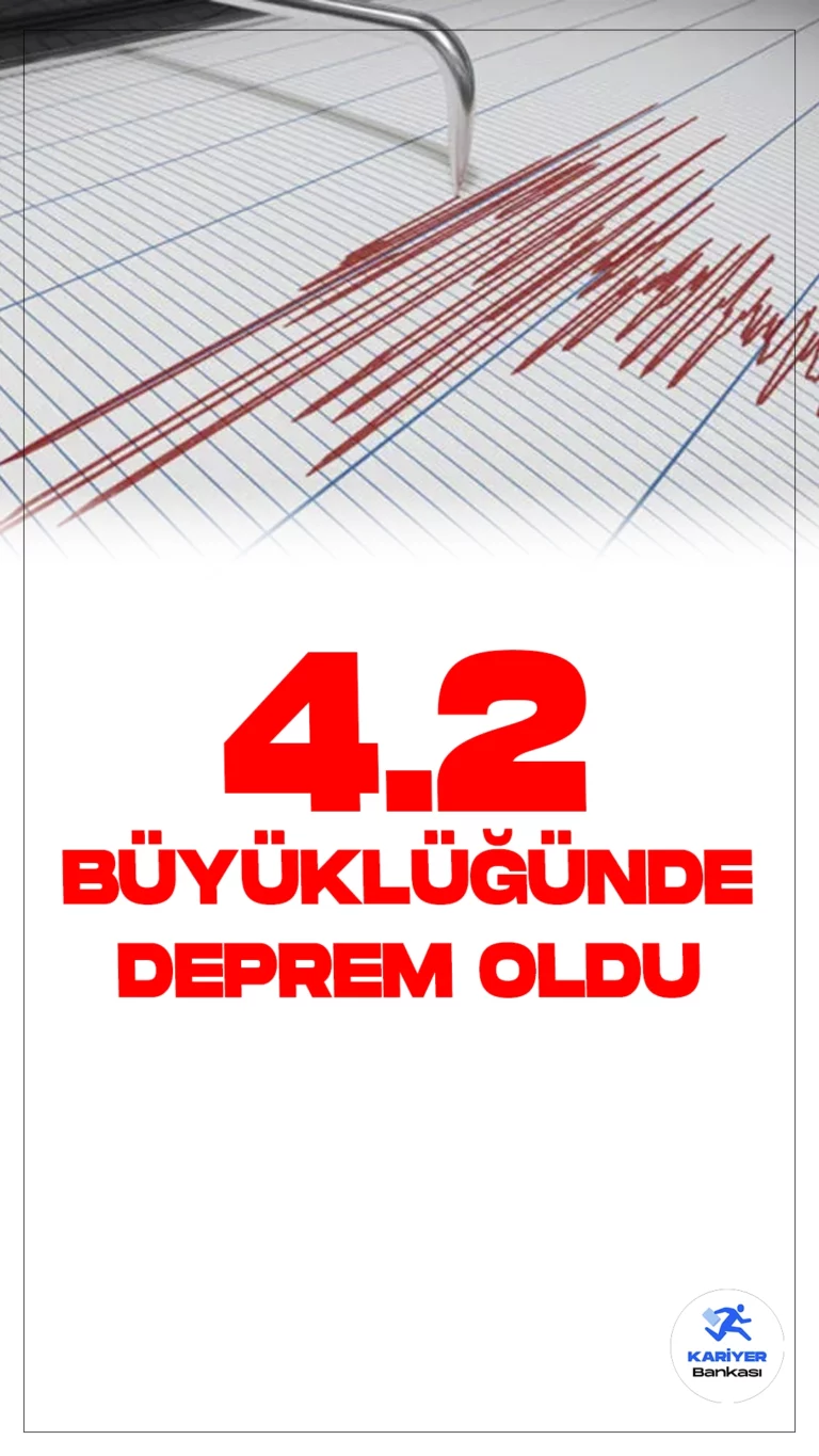 Elazığ'da 4.2 Büyüklüğünde Deprem Meydana Geldi.İçişleri Bakanlığı Afet ve Acil Durum Yönetimi Başkanlığı sayfası üzerinden yayımlanan verilerde, Elazığ Merkez'de 4.2 büyüklüğünde deprem meydana geldiği aktarıldı.