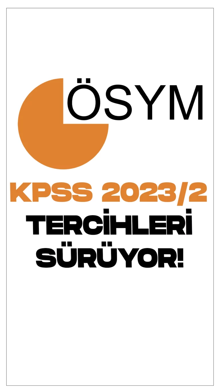 KPSS 2023/2 Tercihleri Sürüyor!2023 KPSS ile memur alımları için 2023 yılı merkezi atamada ikinci tercih süreci devam ediyor. KPSS 2023/2 tercih duyurusu  ÖSYM‘nin sayfası üzerinden yayımlanmış, tercih işlemleri 20 Aralık itibarıyla başlamıştı. ÖSYM sayfasından yayımlanan duyuruya göre tercihler 27 Aralık 2023 tarihinde sona erecek. Adayların tercih yaparken, belirtilen şartları, nitelik kodları ve mezuniyet istenen alanları dikkatle incelemesi gerekmektedir.
