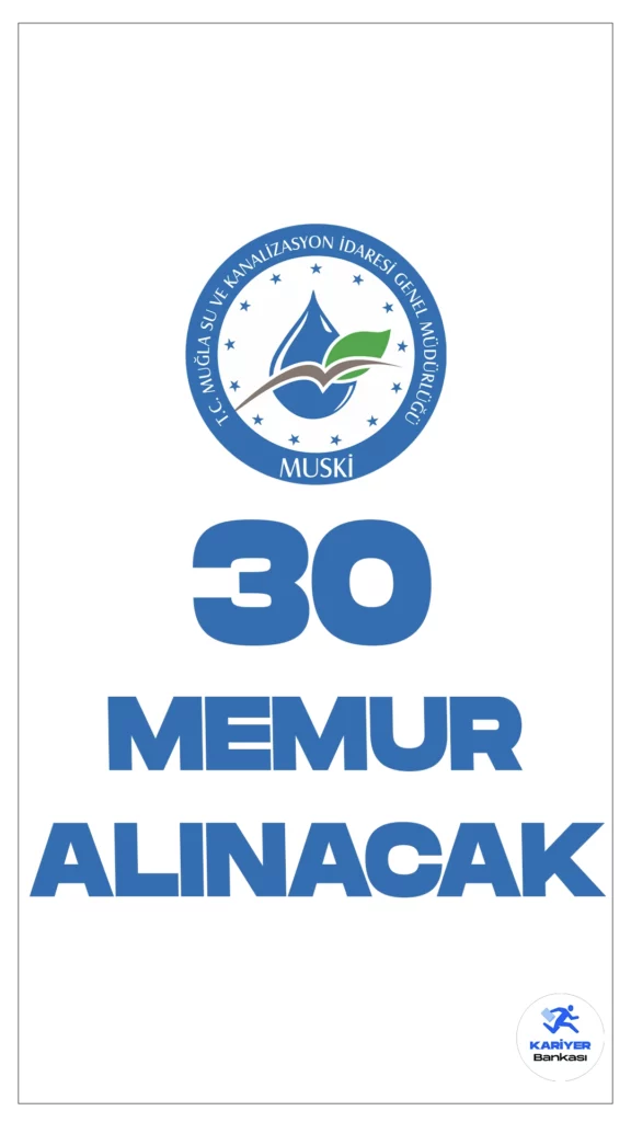 Muğla Su ve Kanalizasyon İdaresi (MUSKİ) 30 Memur Alımı Yapacak. Cumhurbaşkanlığı SBB'de yayımlanan duyuruda, Muğla Su ve Kanalizasyon İdaresi Genel Müdürlüğüne memur ve tahsildar alımı yapılacağı aktarıldı. Başvuru yapacak adayların genel şartların yanı sıra, özel şartları da dikkatle incelemesi gerekmektedir.