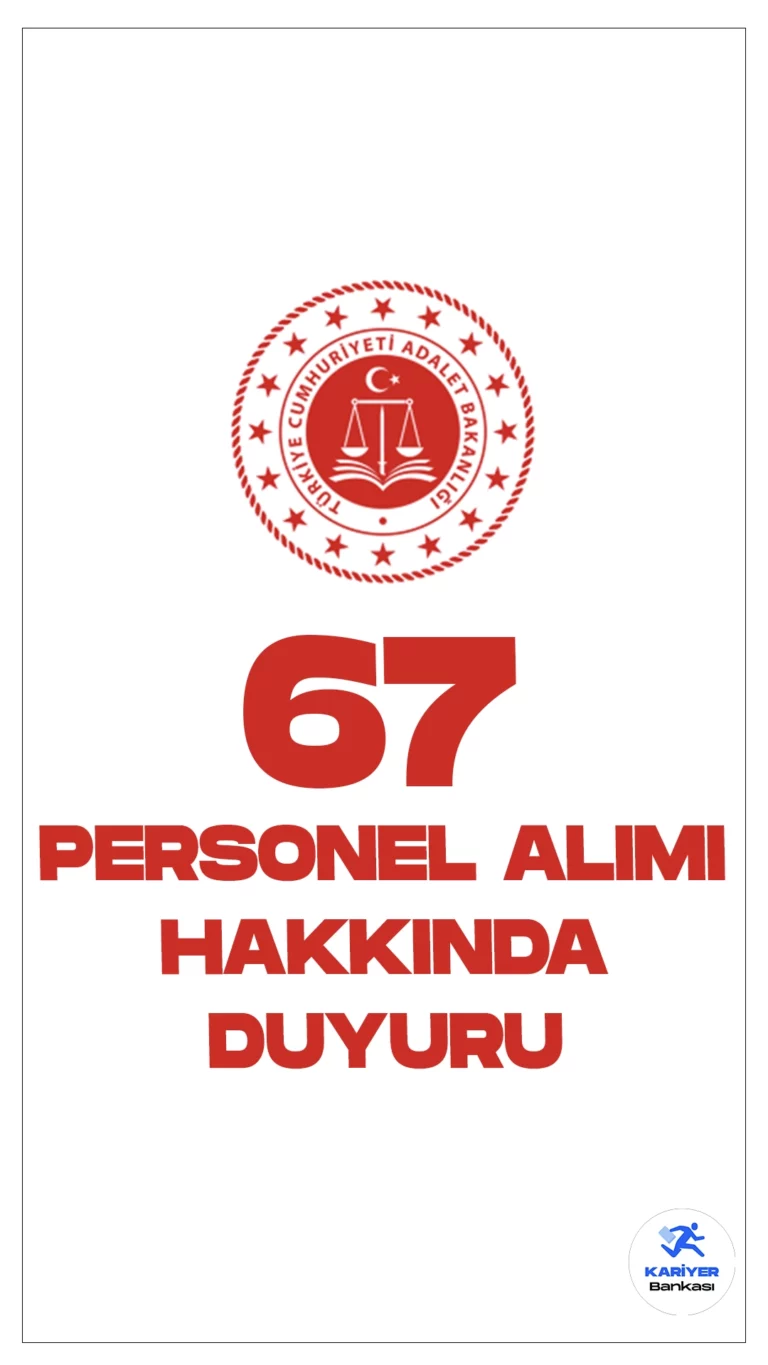 Adalet Bakanlığı 67 Personel Alımı Hakkında Duyuru Yayımlandı. Adalet Bakanlığı Personel Genel Müdürlüğü sayfasından yayımlanan son dakika duyurusuna göre, Adalet Bakanlığına 17.10.2023-15.11.2023 tarihleri arasında sözleşmeli psikolog ve sosyal çalışmacı pozisyonlarına personel alımı için yapılan sözlü sınav sonucunda yerleştirmeye hak kazanan adaylarlan istenilecek belgelerin ilan edildiği aktarıldı.