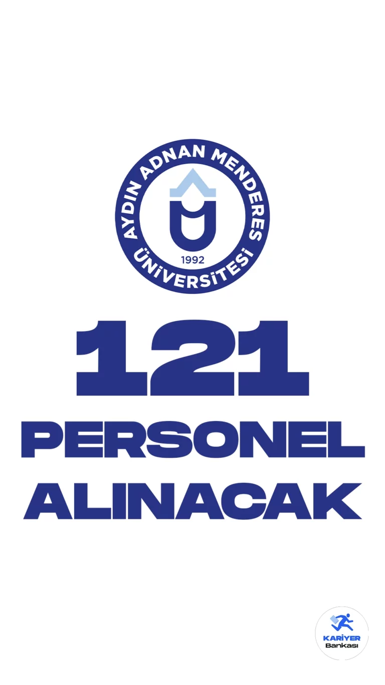 Aydın Adnan Menderes Üniversitesi (ADÜ) personel alımı duyurusu yayımlandı. Resmi Gazete'de yayımlanan duyuruda, Aydın Adnan Menderes Üniversitesine eczacı, biyolog, hemşire, sağlık teknikeri, röntgen teknisyeni, büro personeli, koruma ve güvenlik görevlisi, teknisyen, destek personeli( iç ve dış mekan temizliği, şoför, gassal) ünvanlarında olmak üzere personel alımı yapılacağı aktarıldı.