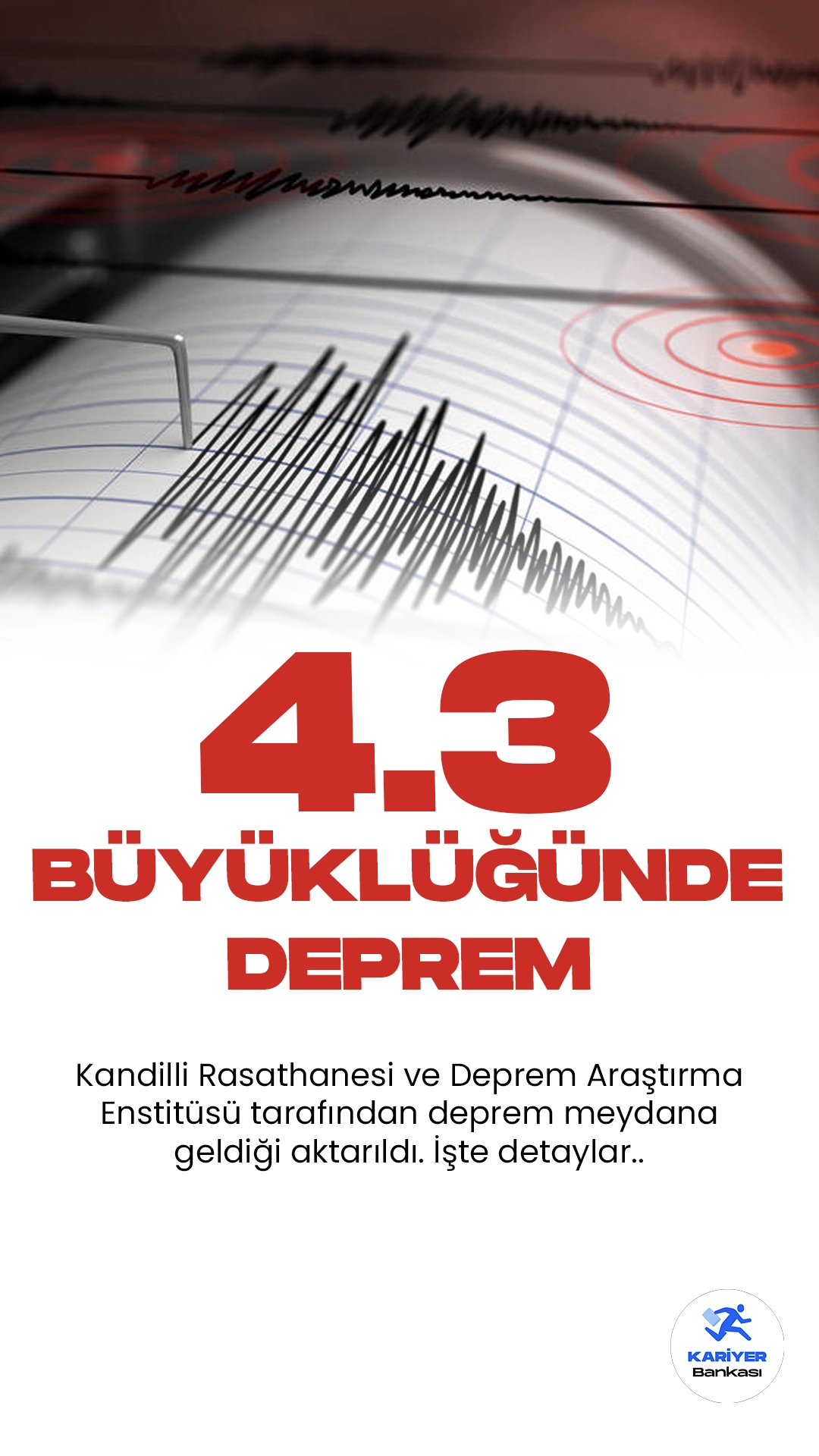 Akdeniz Açıklarında 4.3 Büyüklüğünde Deprem Oldu. Kandilli Rasathanesi ve Deprem Araştırma Enstitüsü tarafından yayımlanan son dakika duyurusunda göre Akdeniz açlarında 4.3 büyüklüğünde deprem meydana geldi.