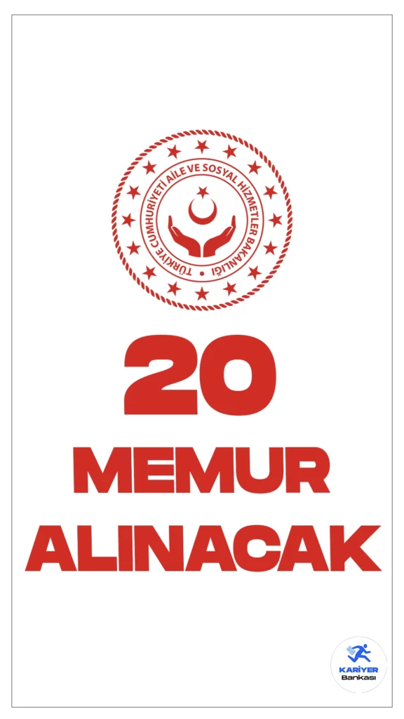 Aile ve Sosyal Hizmetler Bakanlığı 20 Memur Alımı Yapacak. Cumhurbaşkanlığı Strateji ve Bütçe Başkanlığı Kamu İlan sayfasında yayımlanan duyuruda,"Rehberlik ve Teftiş Başkanlığında istihdam edilmek üzere Genel İdare Hizmetleri sınıfından münhal Müfettiş Yardımcılığı kadrolarına Hukuk, Siyasal Bilgiler, İktisat, İşletme, İktisadi ve İdari Bilimler Fakülteleri mezunları (birinci grup) arasından on sekiz (18), Sosyal Hizmet, Rehberlik ve Psikolojik Danışmanlık, Çocuk Gelişimi, Psikoloji, Sosyoloji alanlarında en az dört yıl eğitim veren bölüm mezunları (ikinci grup) arasından iki (2) olmak üzere giriş sınavı ile yirmi (20) Aile ve Sosyal Hizmetler Müfettiş Yardımcısı alınacaktır." ifadeleri yer aldı.