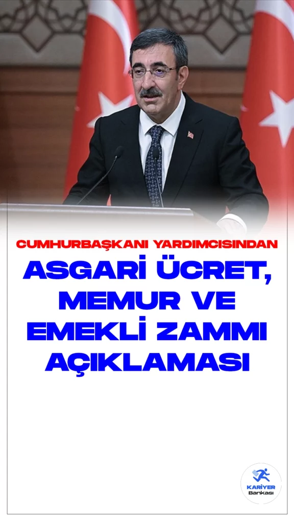 Cumhurbaşkanı Yardımcısı Yılmaz'dan Asgari Ücret ve Emekli-Memur Maaşı Zammını Açıklaması.Cumhurbaşkanı Yardımcısı Cevdet Yılmaz, TRT Haber'de katıldığı canlı yayında, asgari ücret, emekli ve memur maaşı zammı ile ilgili önemli açıklamalarda bulundu.