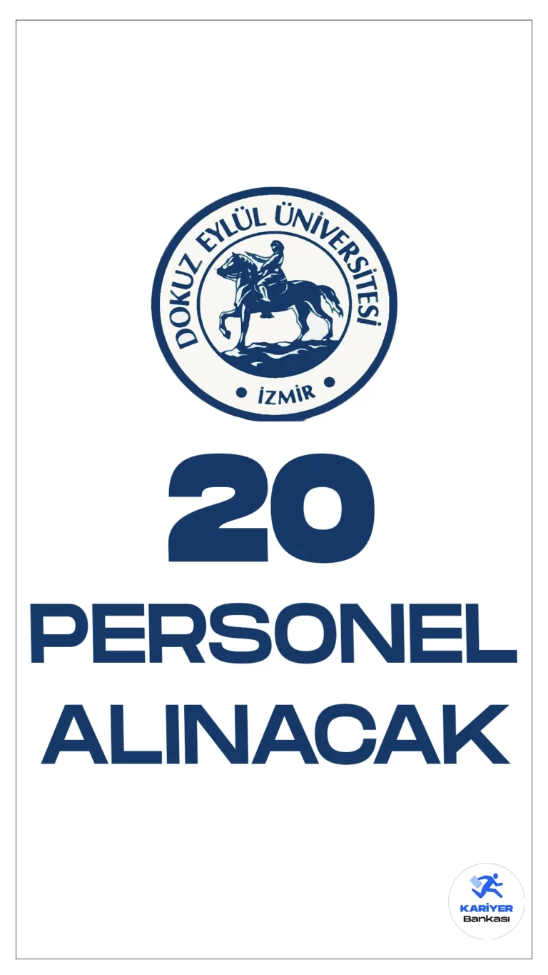 Dokuz Eylül Üniversitesi personel alımı duyurusu yayımlandı. Cumhurbaşkanlığı SBB'de yayımlanan duyuruya göre, Dokuz Eylül Üniversitesine mühendis, teknisyen, hemşire, sağlık teknikeri ve destek personeli(aşçı) ünvanlarında personel alımı yapılacak. Başvurular 26 Aralık itibarıyla başladı. Başvuru yapacak adayların şartları dikkatle incelemesi gerekmektedir.