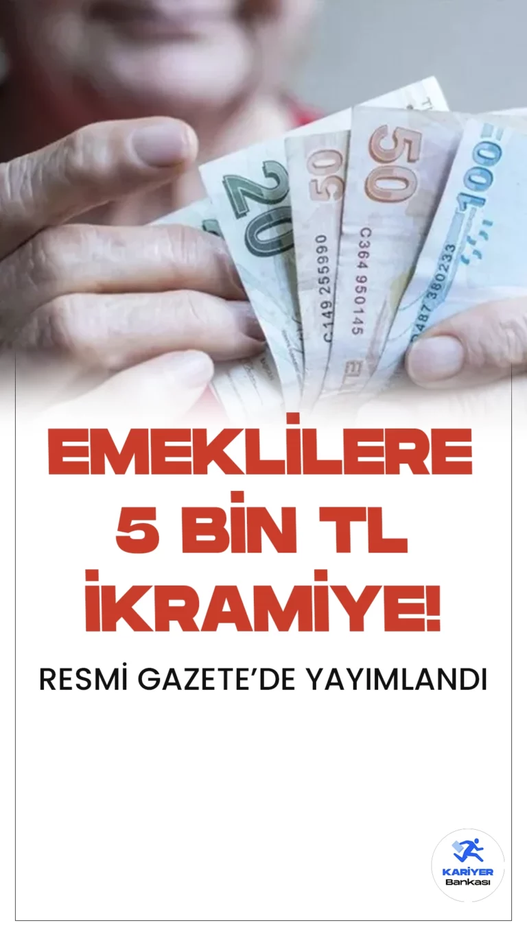 Çalışan Emeklilere 5 Bin Lirayı İçeren Kanun Resmi Gazete'de Yayımlandı.Ekonomiye yönelik önemli düzenlemeler içeren bir kanun, Resmi Gazete'de yayımlanarak yürürlüğe girdi. Bu kapsamda, çalışan emeklilere yönelik alınan kararlar dikkat çekiyor.
