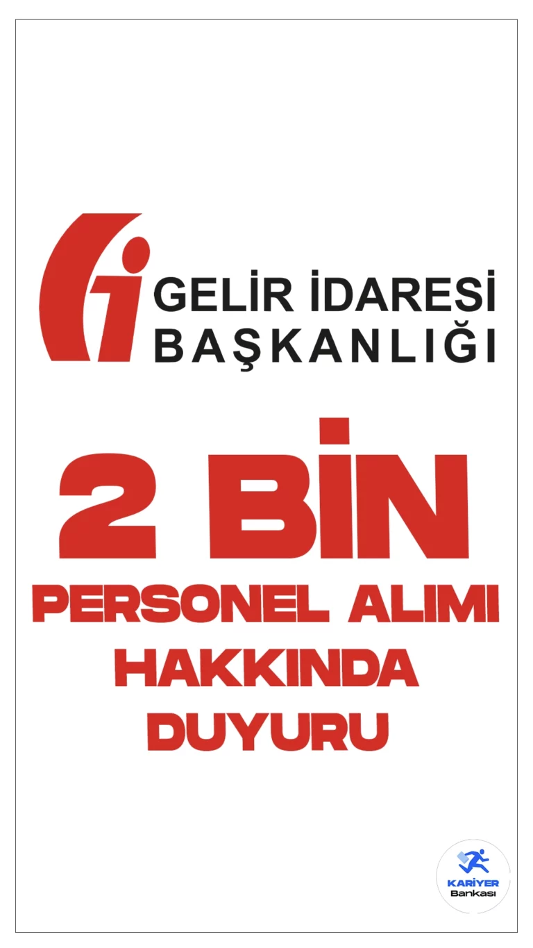 Gelir İdaresi Başkanlığı (GİB) 2 Bin Personel Alımı Hakkında Duyuru Yayımlandı. Gelir İdaresi Başkanlığı sayfasından yayımlanan duyuruda, 16 Aralık 2023 tarihinde yapılan Gelir Uzman Yardımcılığı Giriş Sınavı yazılı bölümü sonucunun açıklandığı aktarıldı. Adayların, puanlarını https://sinav.gib.gov.tr internet adresinden sisteme giriş yaparak öğrenebilecekleri kaydedildi.