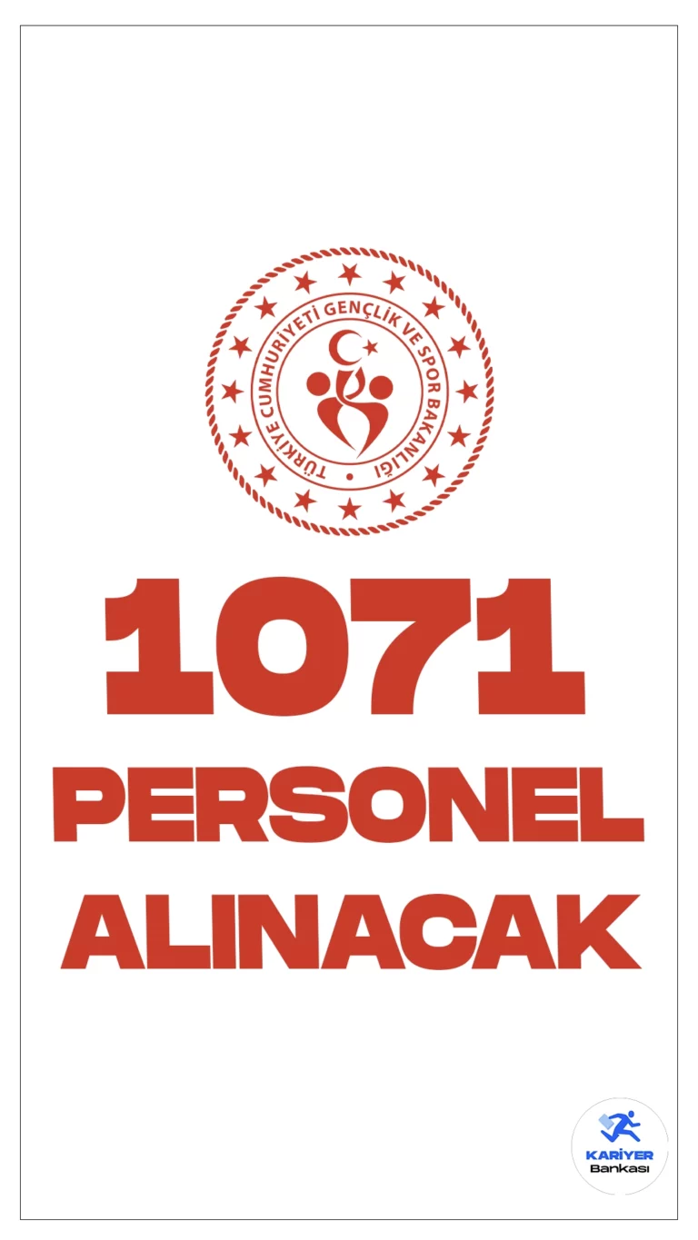 Gençlik ve Spor Bakanlığı 1071 Personel Alımı Yapacak. Cumhurbaşkanlığı SBB'de yayımlanan duyuruda, Gençlik ve Spor Bakanlığına 1071 sözleşmeli personel alımı yapılacağı aktarıldı. Başvuru yapacak adayların genel ve özel şartları dikkatle incelemesi gerekmektedir.