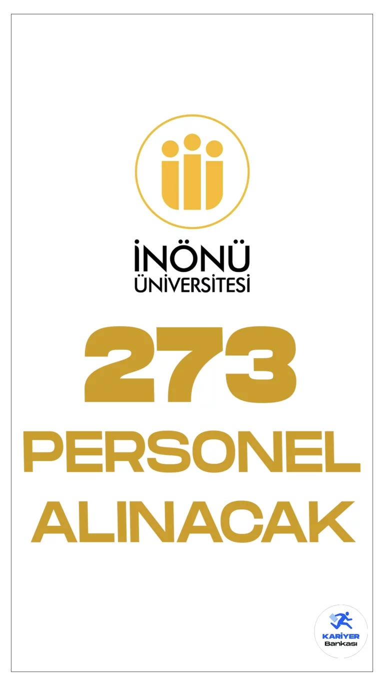 İnönü Üniversitesi 273 Personel Alımı Yapacak. Resmi Gazete'nin 29 Aralık 2023 tarihli sayısında yayımlanan duyuruya göre, İnönü Üniversitesine hemşire, sağlık teknikeri, fizyoterapist, diyetisyen, psikolog, biyolog, laborant, mühendis, büro personel, çözümleyici, sistem programcısı, programcı, tekniker, teknisyen, koruma ve güvenlik görevlisi, destek personeli olmak üzere 273 personel alımı yapılacak. Başvurular 29 Aralık itibarıyla alınacak. Başvuru yapacak adayların belirtilen genel şartların yanı sıra, özel şartları da dikkatle incelemesi gerekmektedir.