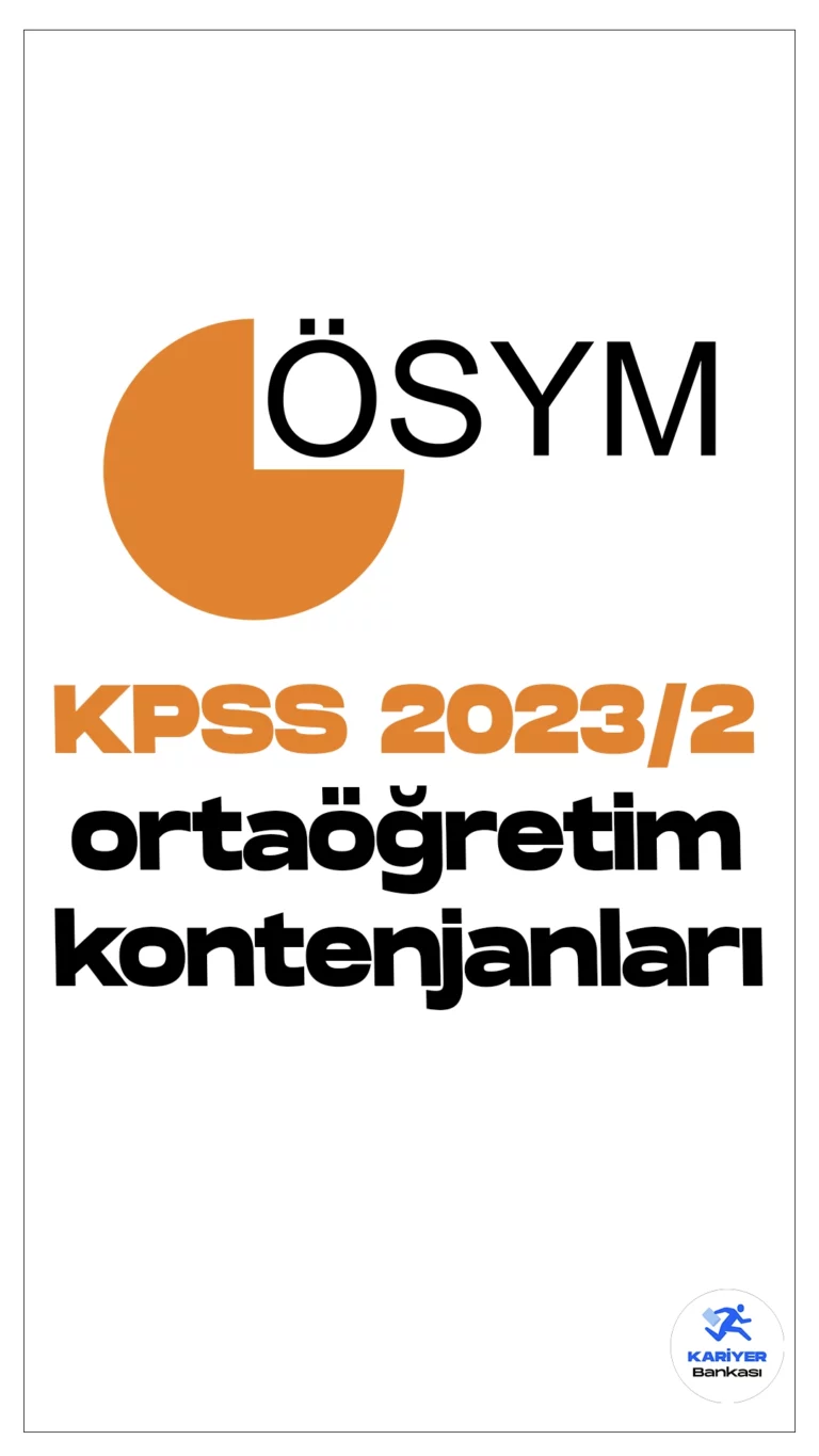 ÖSYM, KPSS 2023/2 ile kamu kurum ve kuruluşlarına memur alımı tercih duyurusunu yayımladı.Yayımlanan duyuruyla 2023 KPSS Ortaöğretim – Lise için ayrılan kadrolar ve nitelik kodları da netleşmiş oldu