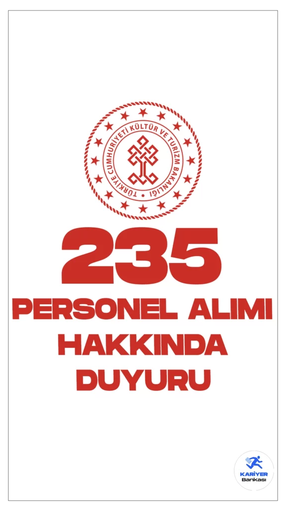Kültür ve Turizm Bakanlığı 235 Personel Alımı Hakkında Duyuru Yayımlandı. Kültür ve Turizm Bakanlığı sayfasından yayımlanan duyuruda, 02 Kasım 2023- 10 Kasım 2023 tarihleri arasında gerçekleştirilen ARKEOLOG – MÜZE ARAŞTIRMACISI sözlü sınav sonuçlarının açıklandığı aktarıldı.
