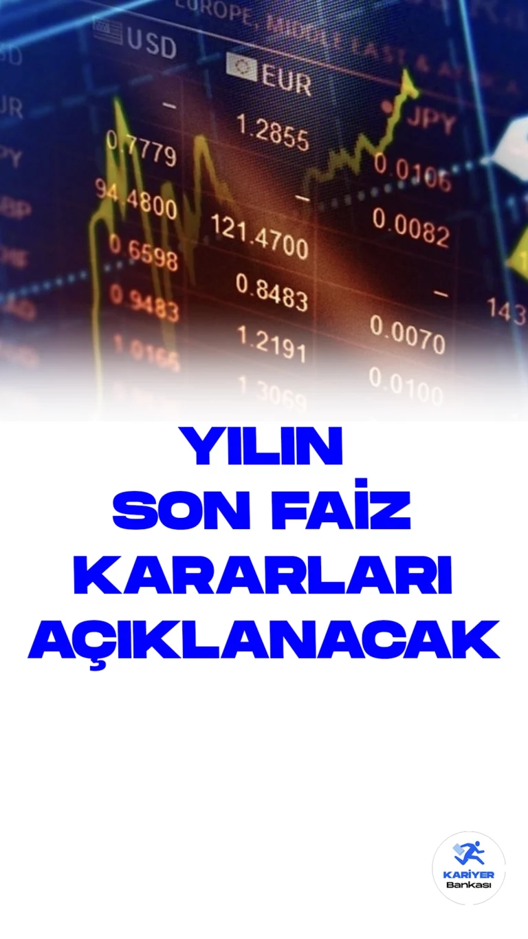 Merkez Bankaları Yılın Son Faiz Kararlarını Açıklayacak.Bu ay, enflasyonu düşürmek için politika üreten merkez bankaları, yılın son faiz kararlarını açıklamaya hazırlanıyor. Covid-19 salgını ve artan jeopolitik riskler, dünya genelinde enflasyonun yükselmesine neden oldu.
