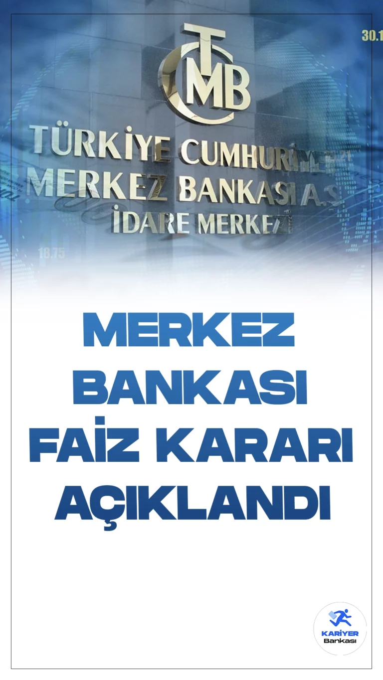 Merkez Bankası Faiz Kararı Açıklandı.Para Politikası Kurulu (Kurul) politika faizi olan bir hafta vadeli repo ihale faiz oranının yüzde 40’tan yüzde 42,5 düzeyine yükseltilmesine karar vermiştir.