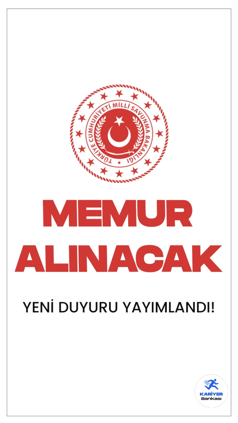 Milli Savunma Bakanlığı (MSB) 190 Memur Alımı Yapacak. Milli Savunma Balanlığı Personel Temin sayfasından yayımlanan duyuruda, Millî Savunma Bakanlığı, Genelkurmay Başkanlığı, Kuvvet Komutanlıkları ve Millî Savunma Üniversitesinde istihdam edilmek üzere; memur, aşçı, bahçıvan, hizmetli, çocuk gelişimcisi, garson, hemşire, istatistikçi, kaloriferci, mal sorumlusu, memur, mühendis(bilgisayar, inşaat, çevre, makine), memur, mimar, mütercim, şoför, tekniker(bilgisayar, bilgisayar programlama, harita kadastro, elektrik-elektronik, matbaa, sıhhi tesisat, acil tıp, elektrik, kaporta), uzman, diyetisyen, aşçı, fırıncı, V.H.K.İ. maaş mutemeti olmak üzere memur alımı yapılacağı aktarıldı.