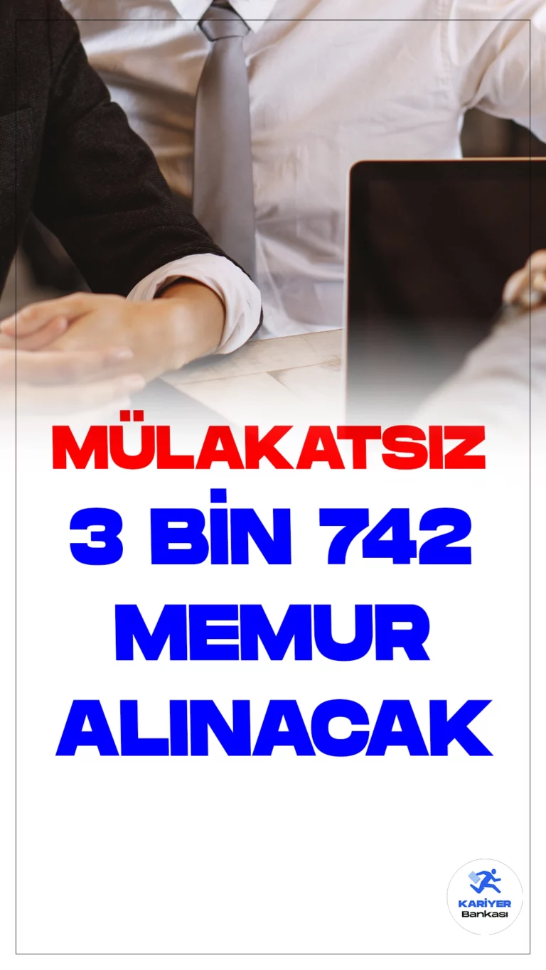 KPSS 2023/2 ile Mülakatsız 3 Bin 742 Memur Alınacak! KPSS 2023/2 ile Kamu, kurum ve kuruluşlarına ortaöğretim (165), ön lisans(962) ve lisans(2615) düzeyinden, olmak üzere mülakatsız 3 bin 742 personel alımı tercih işlemleri ÖSYM sayfasından başladı.